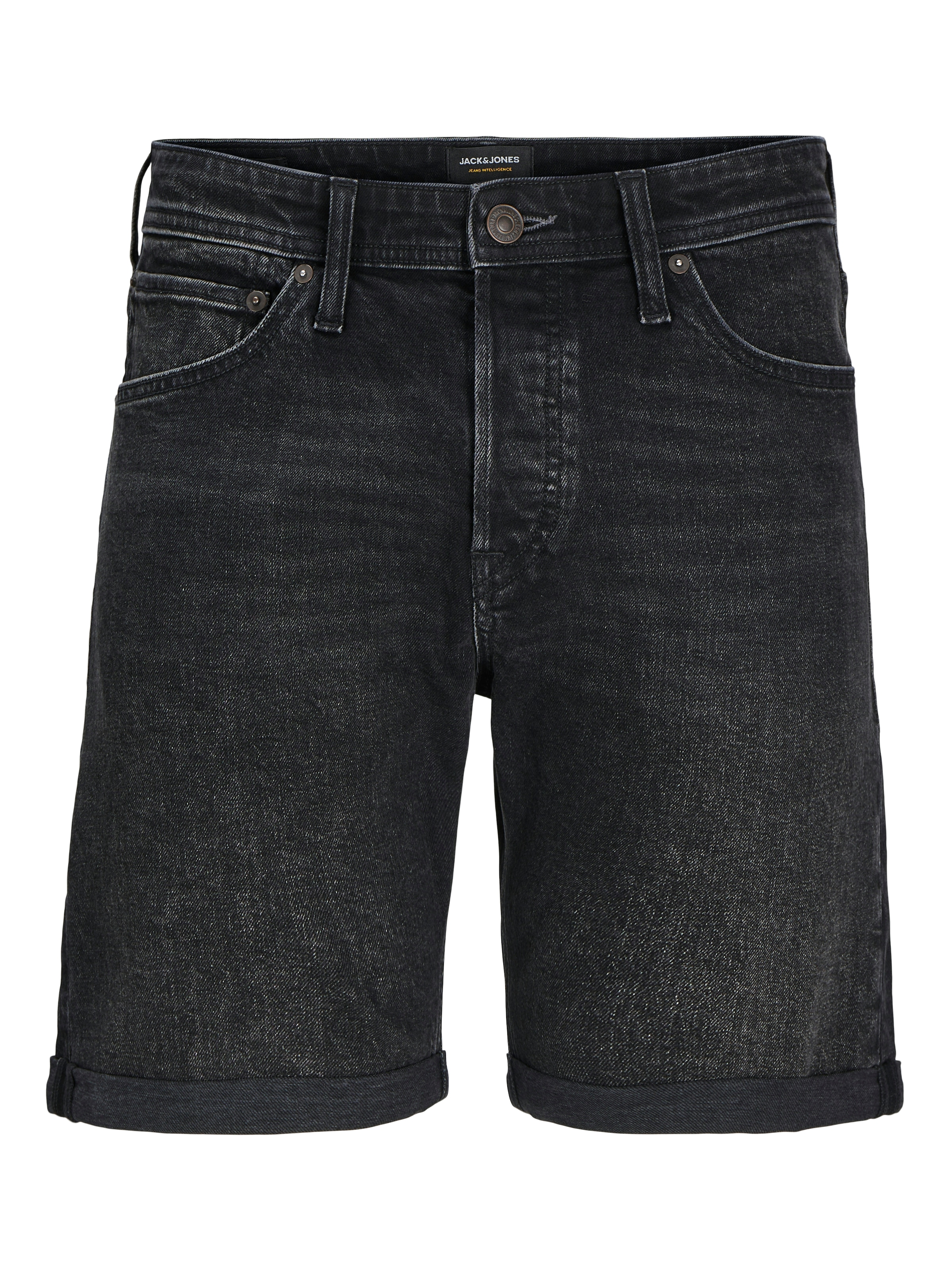 Jack & Jones Shorts »JJIORIGINAL mit stylischem Aufschlag und Knopf«, unifarben, regular fit, Web, Five-Pocket-Stil, elastisch