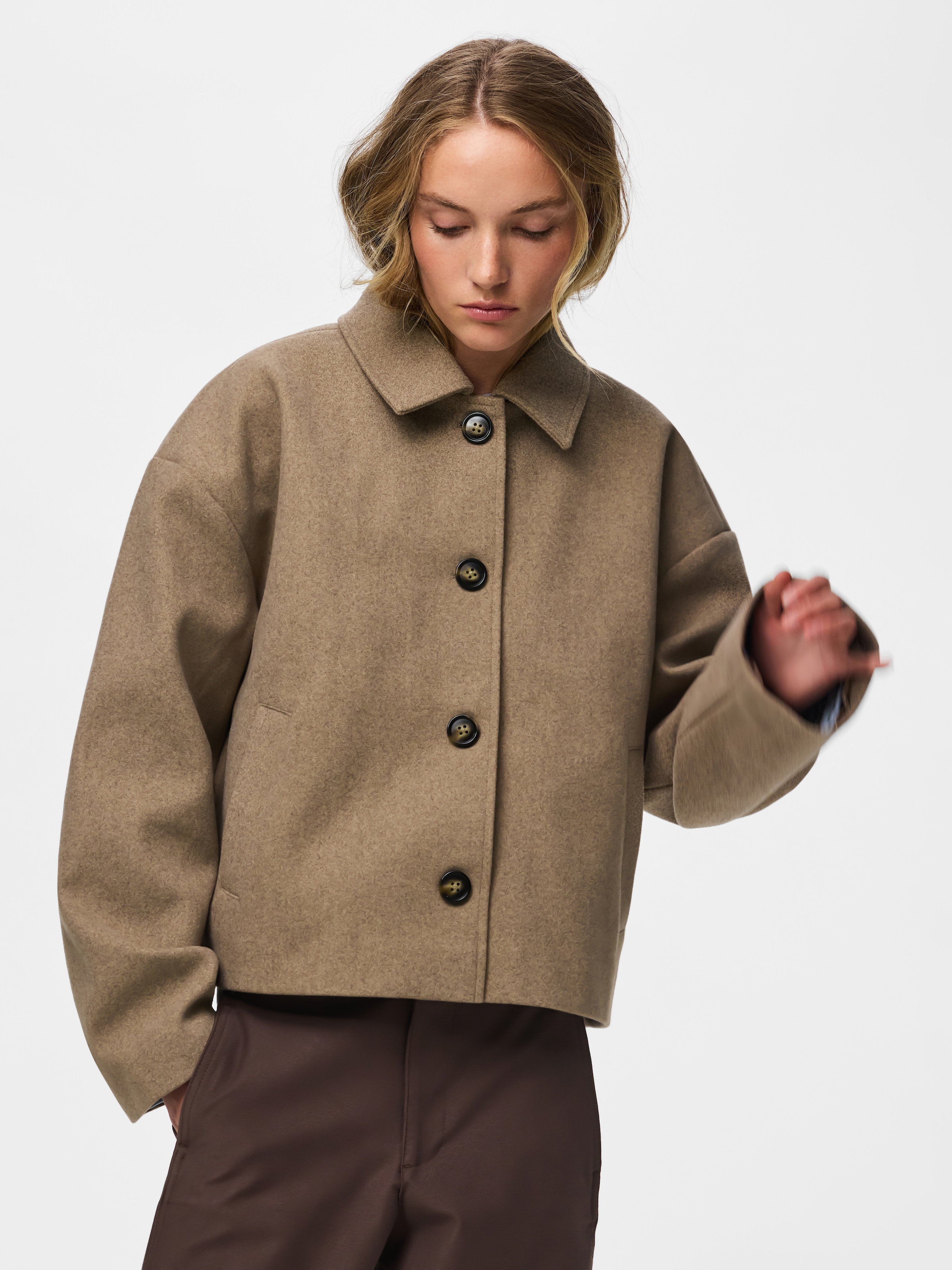 pieces Veste courte »PCAYA SHORT COAT NOOS BC« fibre synthétique