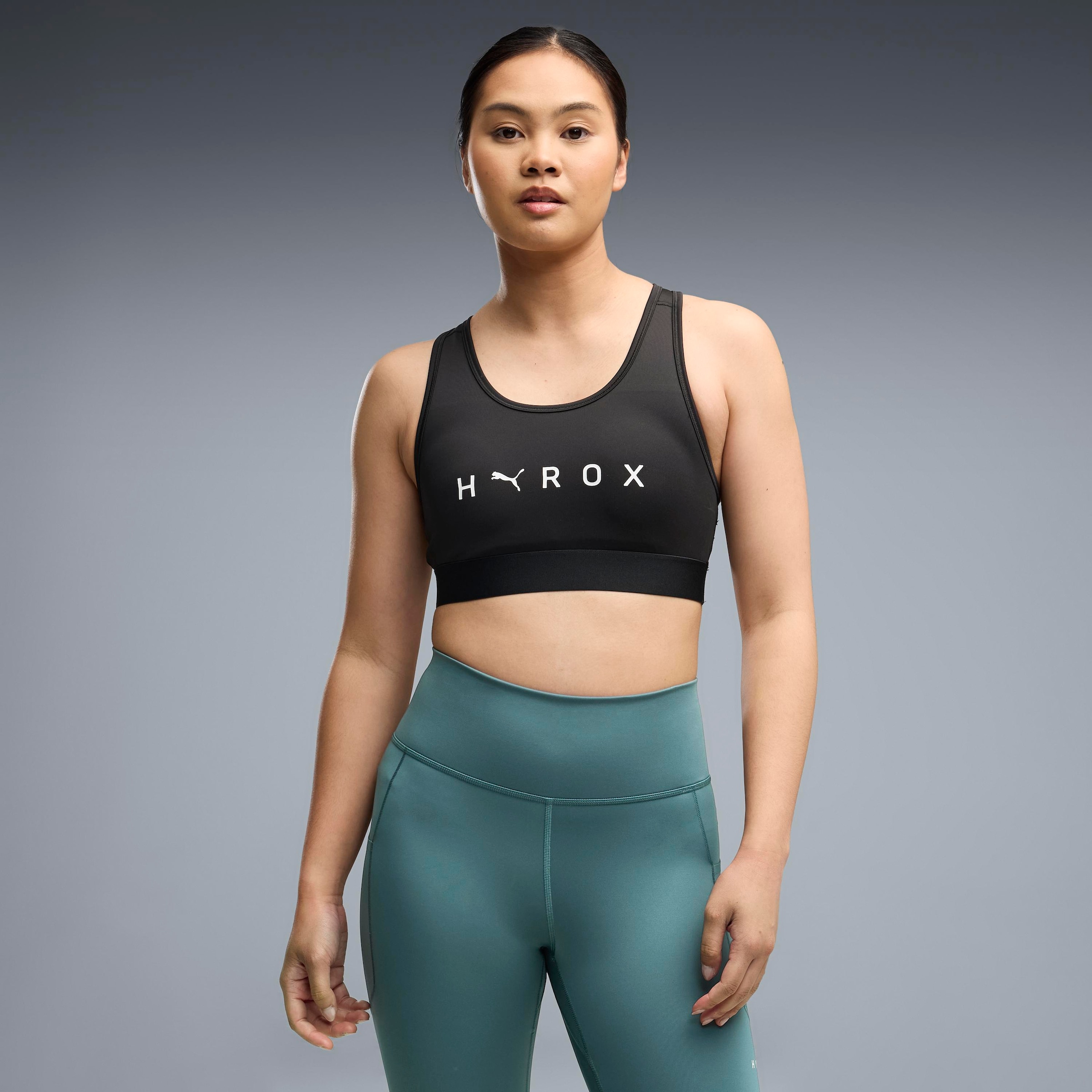Image of PUMA Sport-BH "W X HYROX MID BRA" schmale Passform, für Fitness-Training, sportlicher Stil