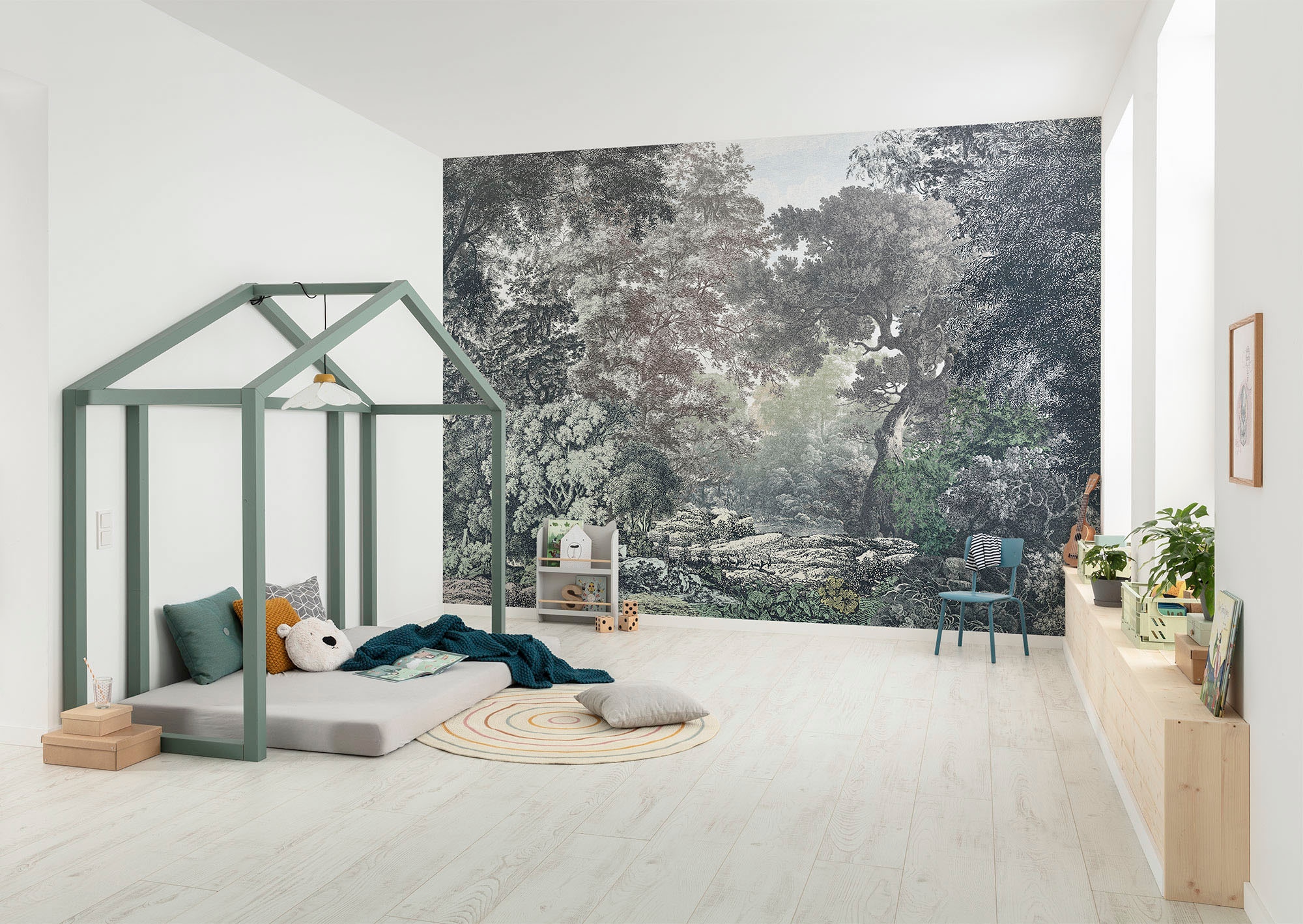 Image of Komar Fototapete "Digitaldruck Vlies - Wood Wide Web - Grösse 400 x 280 cm" bedruckt glatt Wohnzimmer, Schlafzimmer