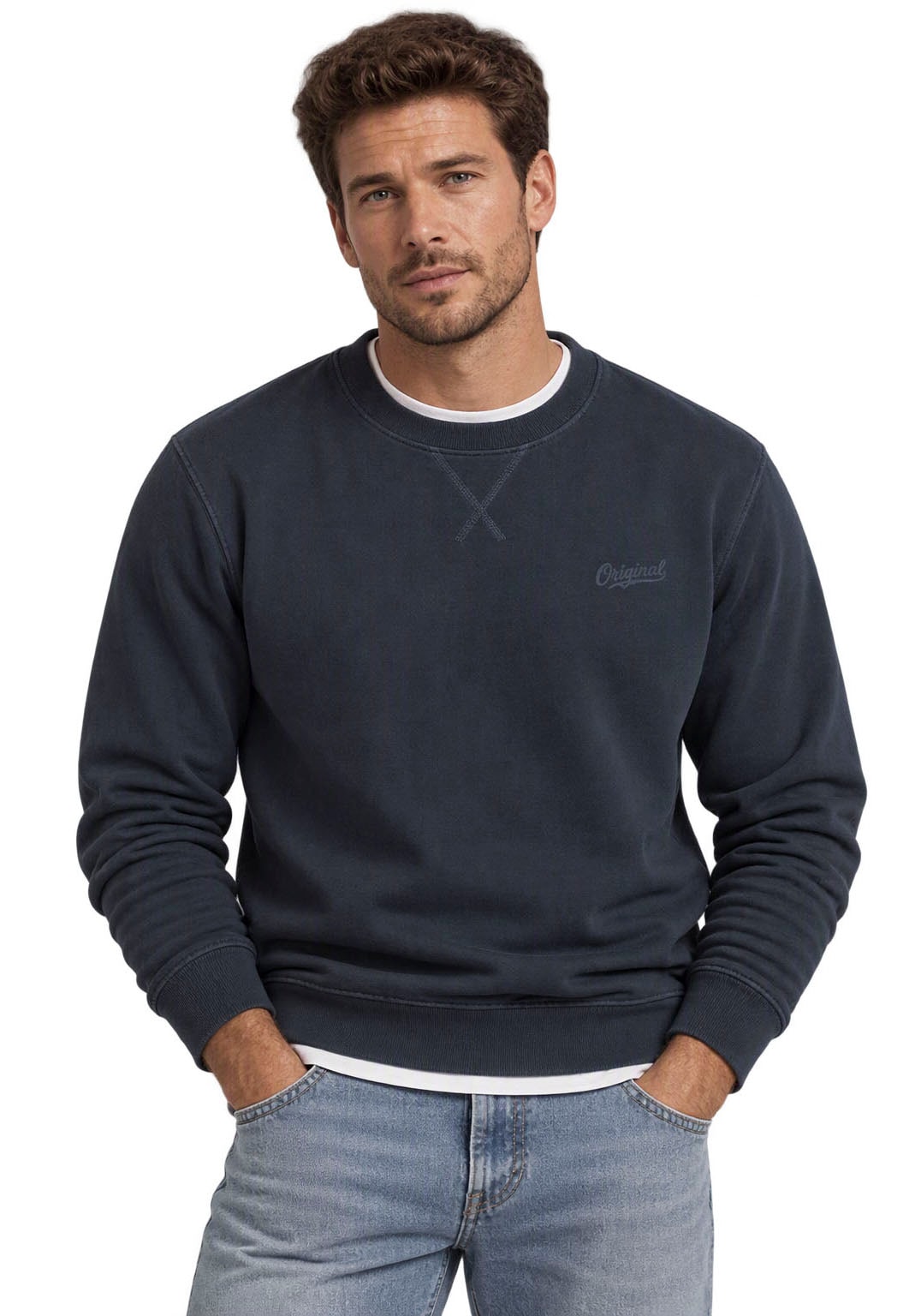 Man's World Sweatshirt »in vielen Top Farben! Perfekt für Alltag, Freizeit und Büro«, Premium Bestseller mit klarer Passform -  Starke Preis Leistung!
