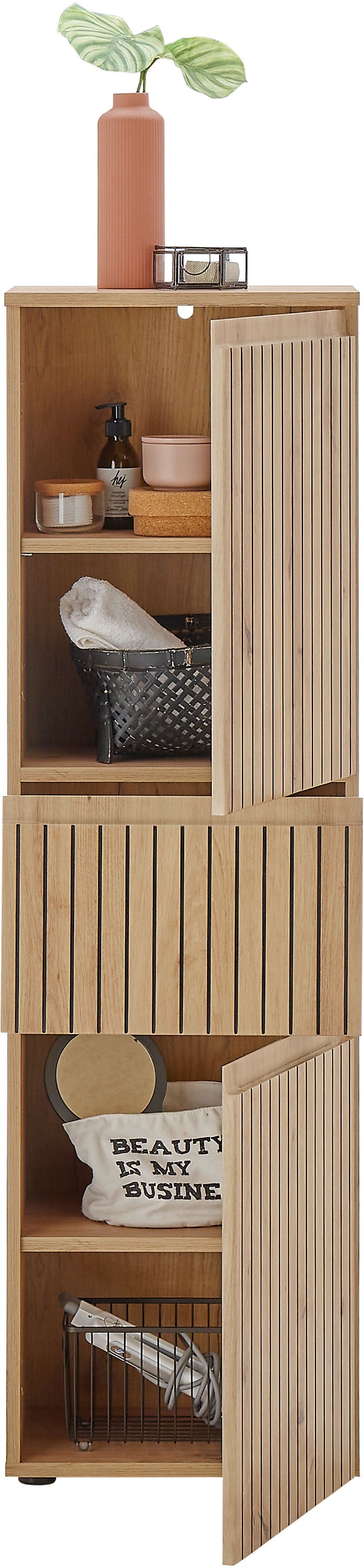 BASIC by Balculina Armoire intermédiaire »Austin« 1 cuis tlg. Largeur 40 cm, charnière porte L/R réversible, fonction soft-close