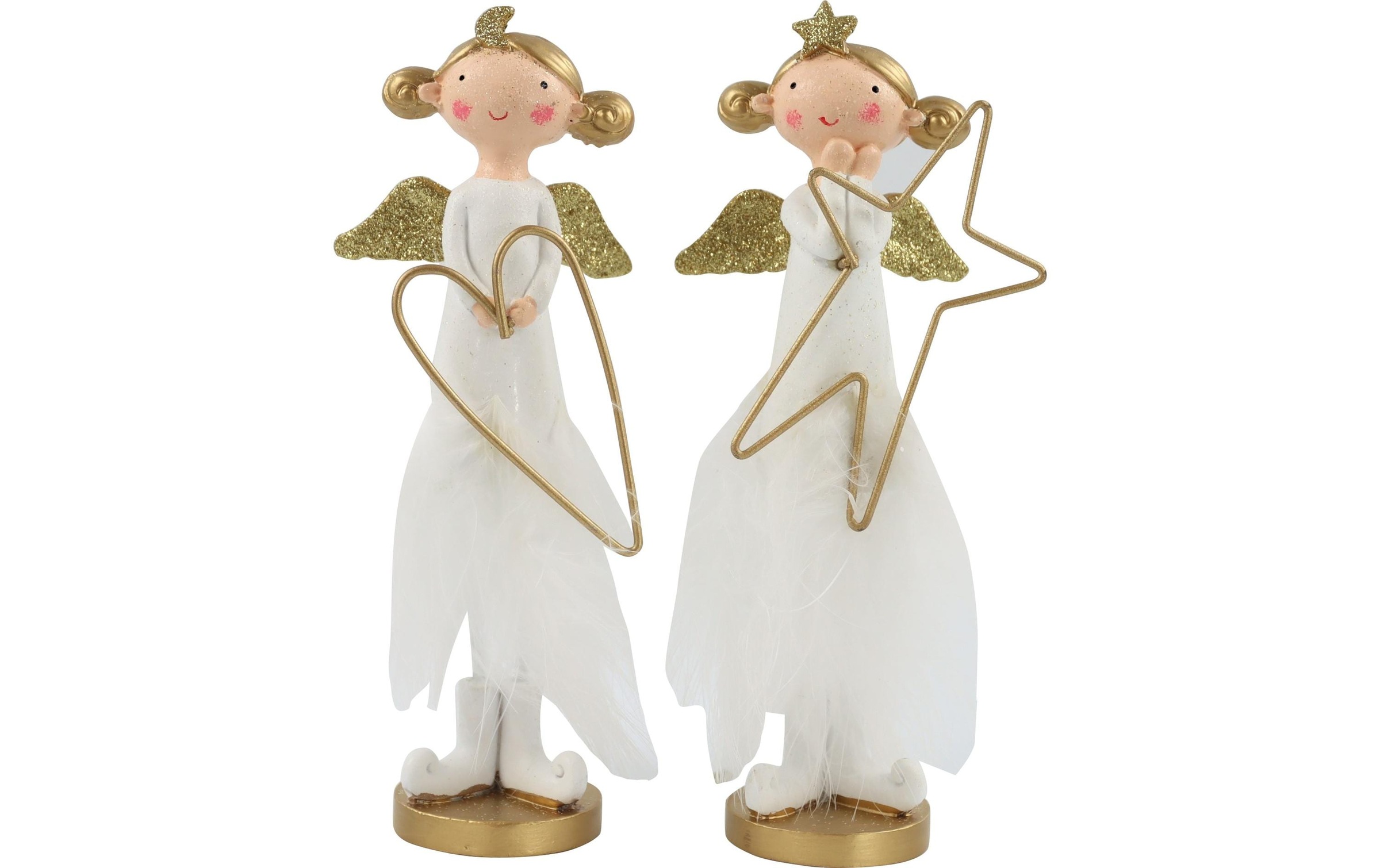 Weihnachtsfigur »Hoff Interieur Engel 2 Stück, Gold/Weiss« günstig kaufen