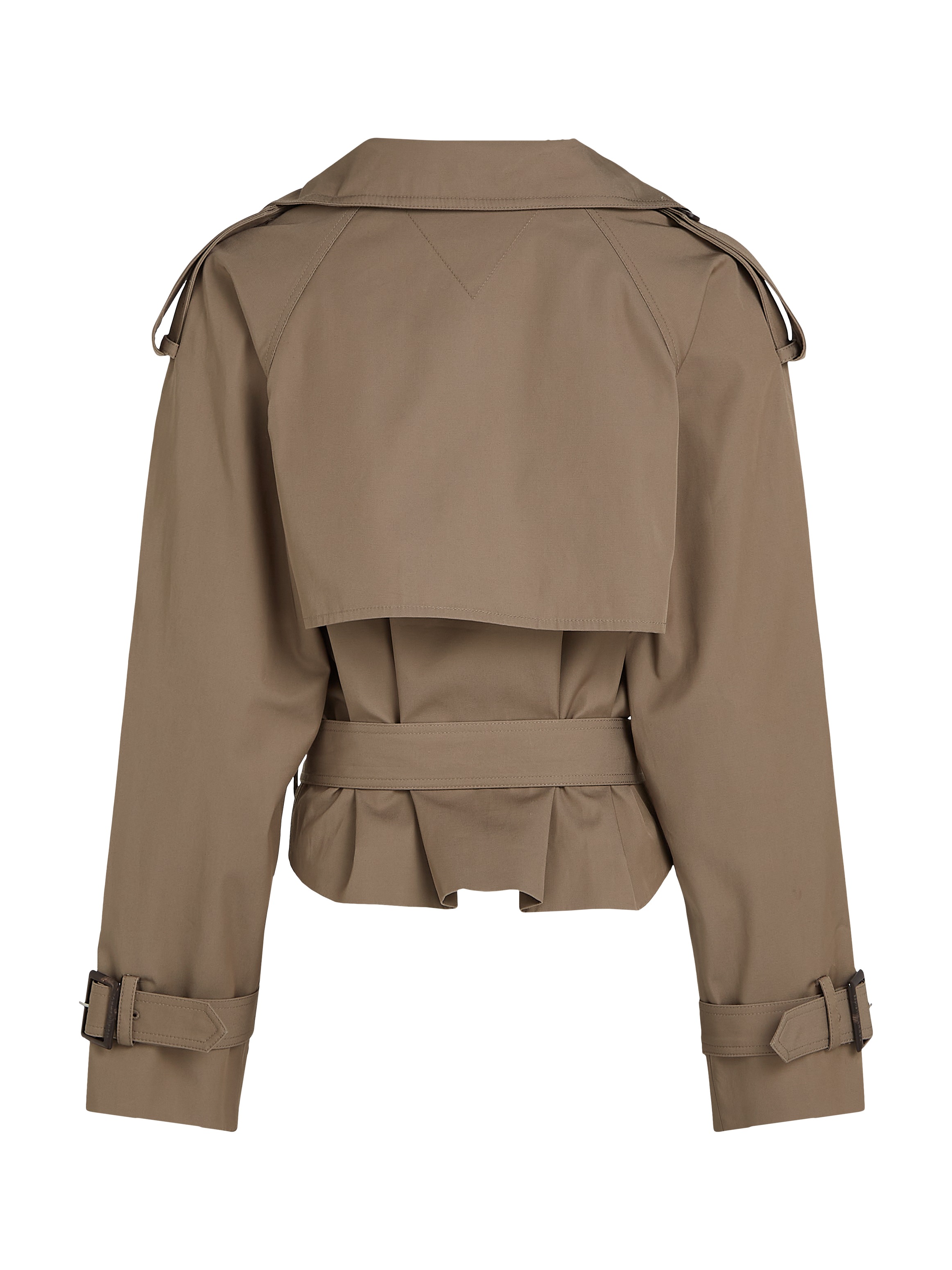 Tommy Hilfiger Kurzjacke »COTTON CROP TRENCH«, mit Gürtel in der Taille, mit Rückenpasse, mit Eingrifftaschen