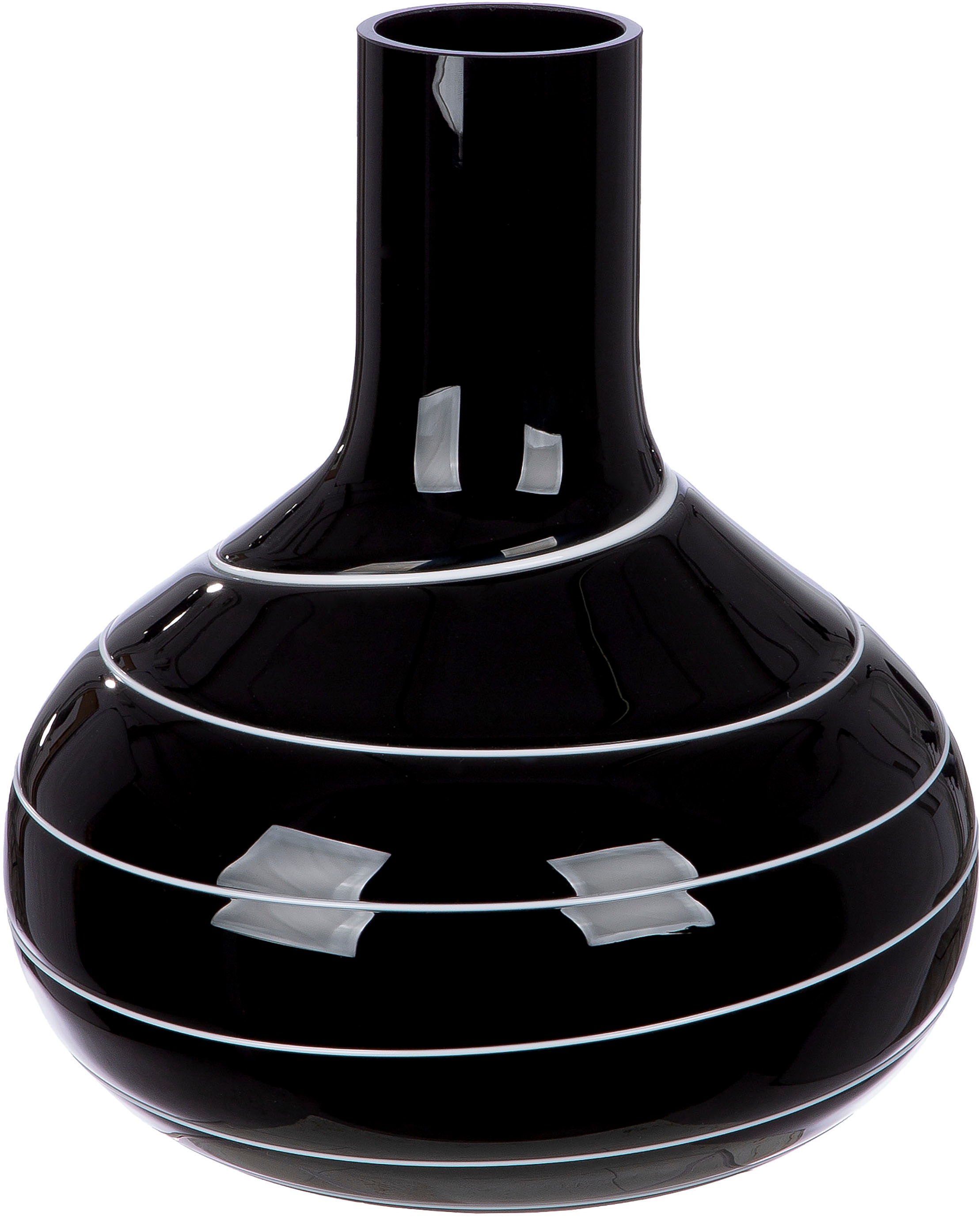 Image of GILDE Tischvase "Vase Uderzo mit Spiraldekor, Höhe ca. 28 cm" Europäische Handarbeit, aus durchgefärbtem Glas