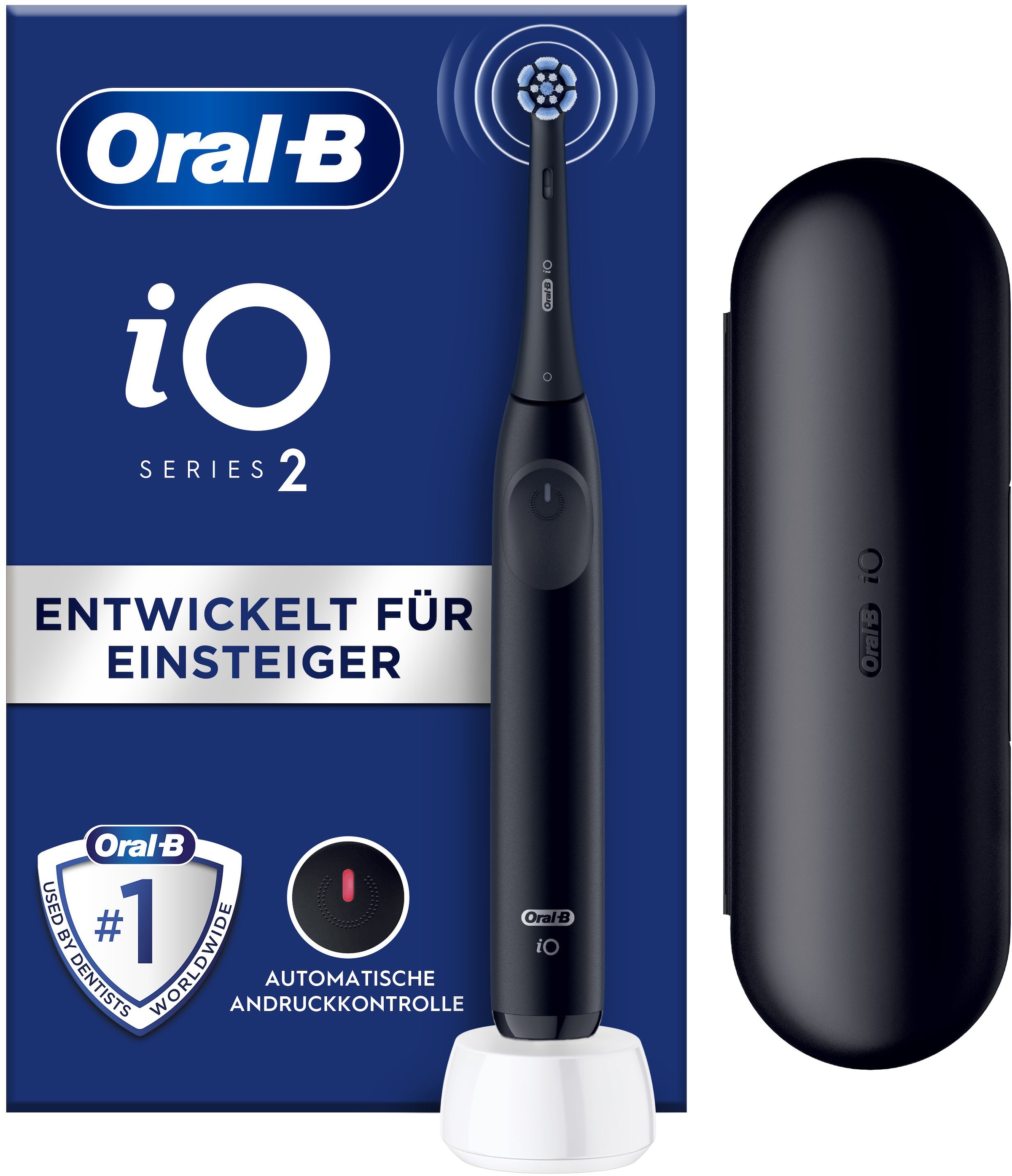 Image of Oral-B Elektrische Zahnbürste "iO Series 2" 1 Stk. Aufsteckbürsten für die sanfte Reinigung, Reise-Etui