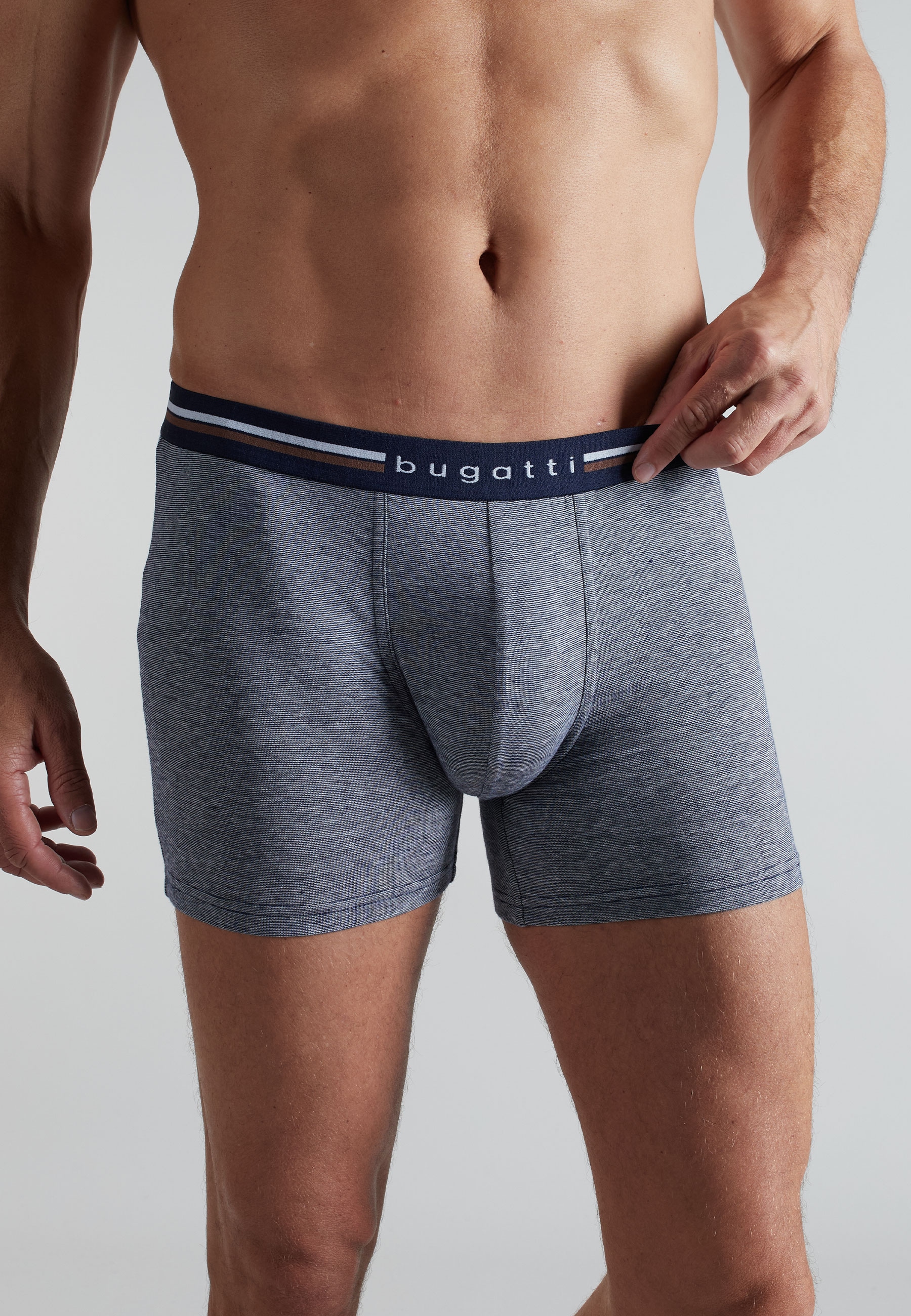 bugatti Pantalon rétro »Rom« confortable, long, ajusté, régulateur d'humidité, mélange coton, élastique