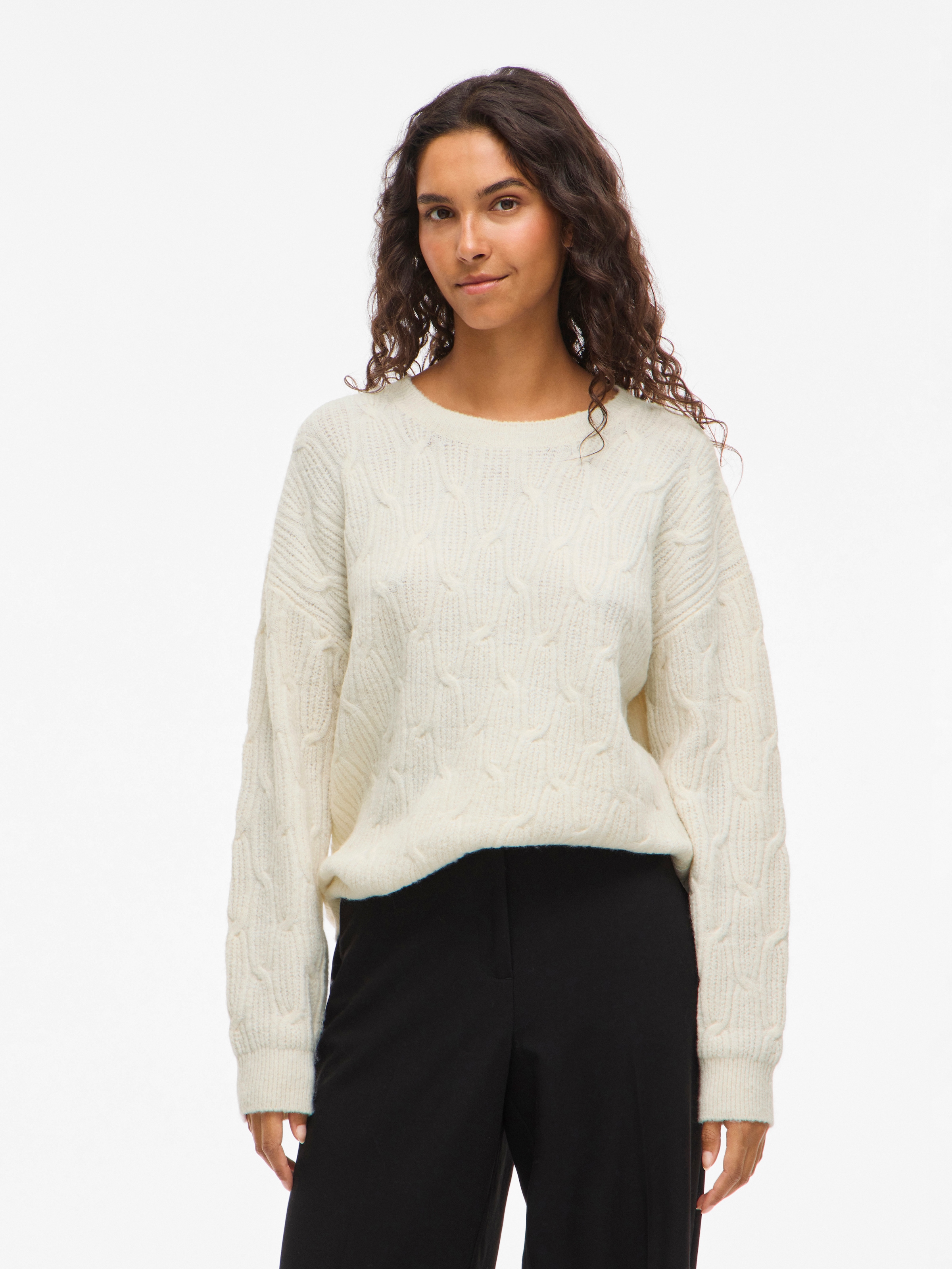 Image of Vila Strickpullover "VILASSIA O-NECK L/S CABEL KNIT TOP -NOOS"
