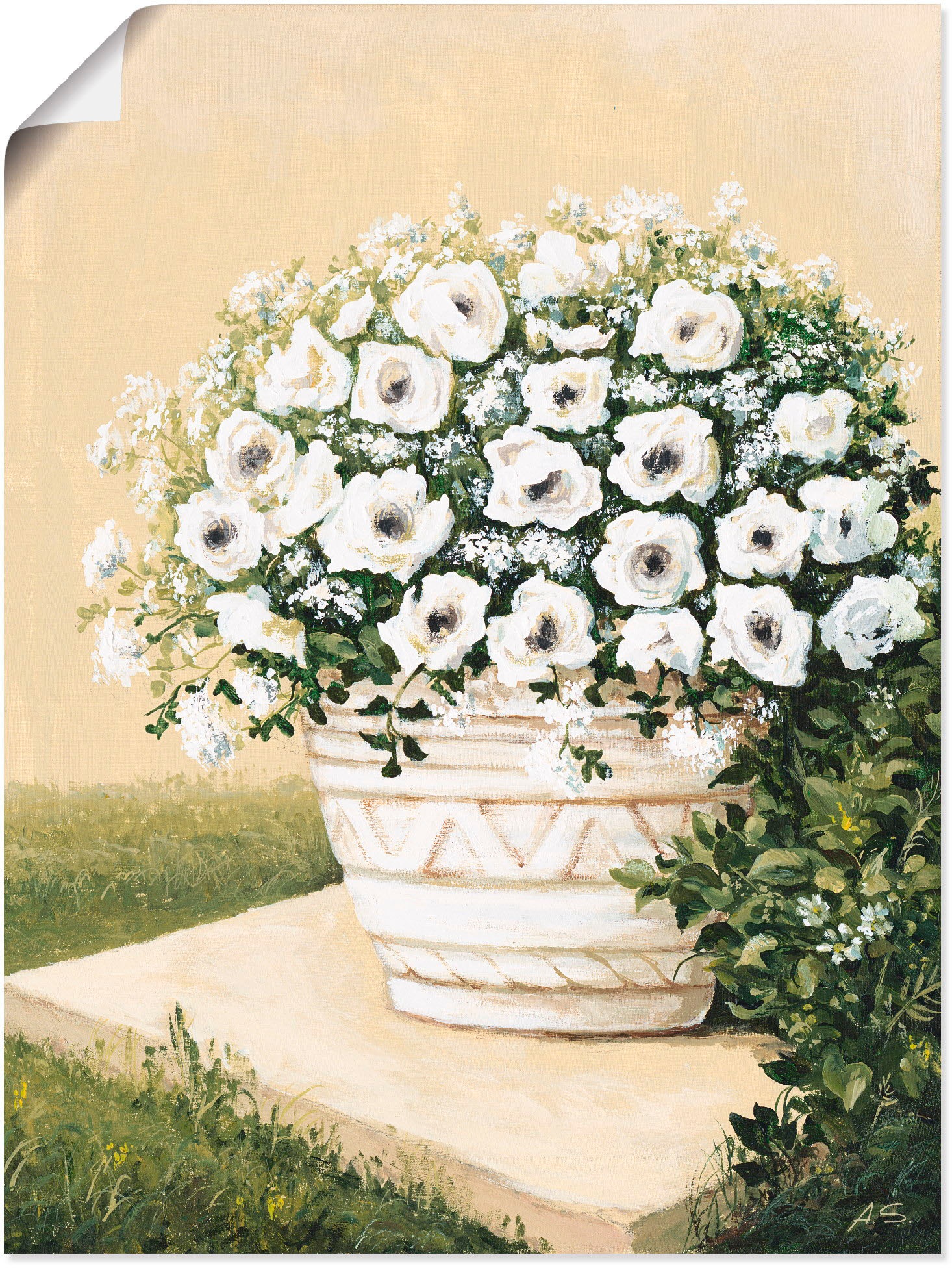 Image of Artland Wandbild »Blumentopf II«, Blumen, (1 St.), in vielen Grössen & Produktarten - Alubild / Outdoorbild für den Aussenbereich, Leinwandbild, Poster, Wandaufkleber / Wandtattoo auch für Badezimmer geeignet bei Ackermann Versand Schweiz