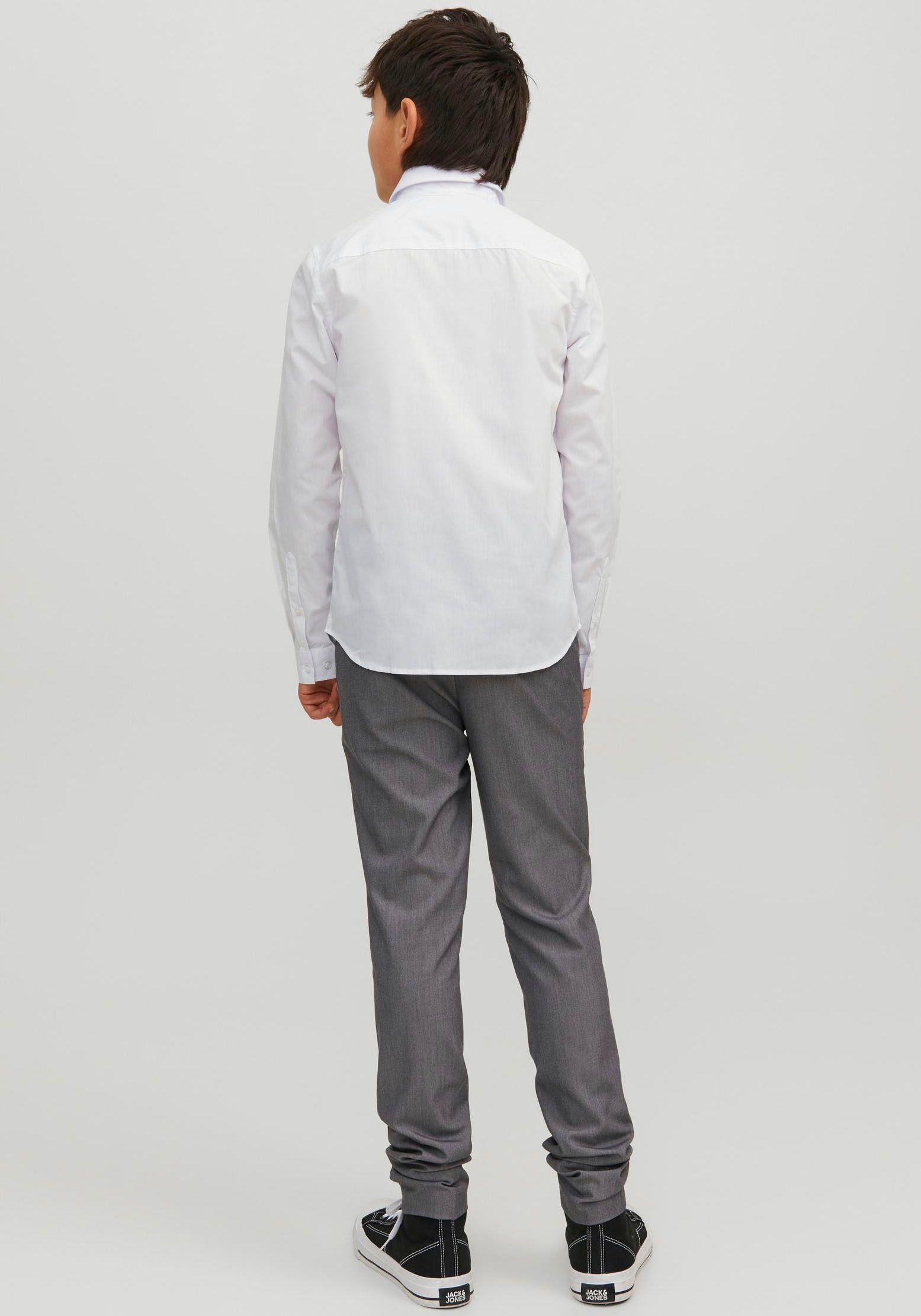 Jack & Jones Junior Langarmhemd »JJJOE SHIRT LS PLAIN NOOS JNR« Materialmix, regular fit