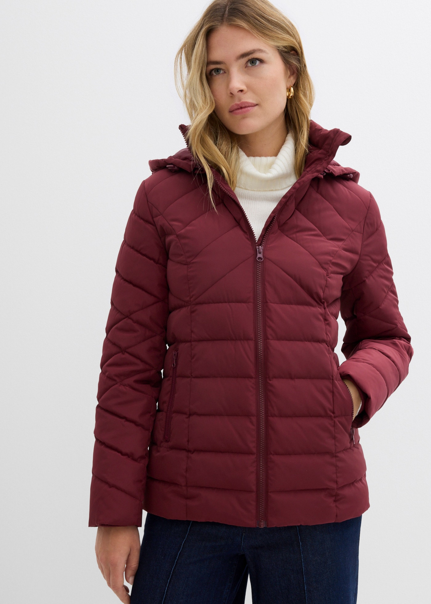 Image of bonprix Steppjacke für Erwachsene, sportlicher Schnitt, gefüttert, mit Kapuze
