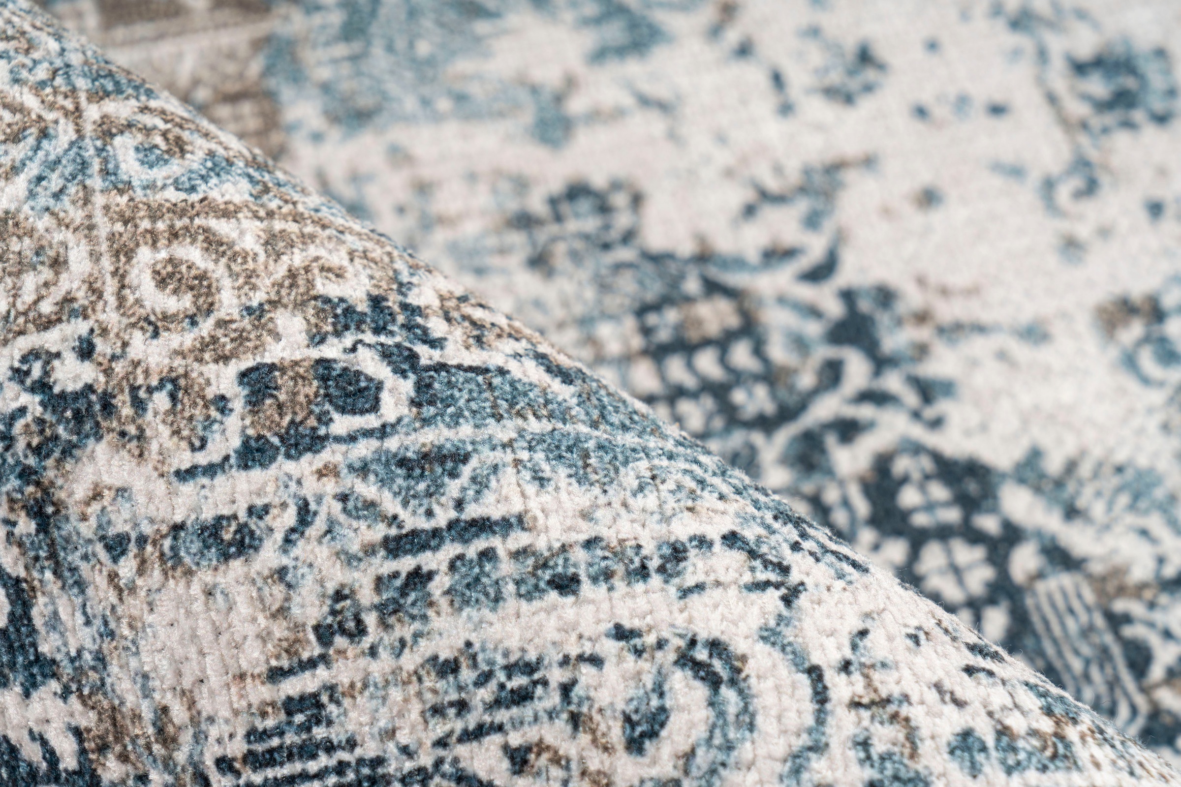 me gusta Teppich »Faye 1025« rechteckig 6 mm Höhe Flachgewebe, gedrucktes Motiv, Wohnzimmer, Esszimmer