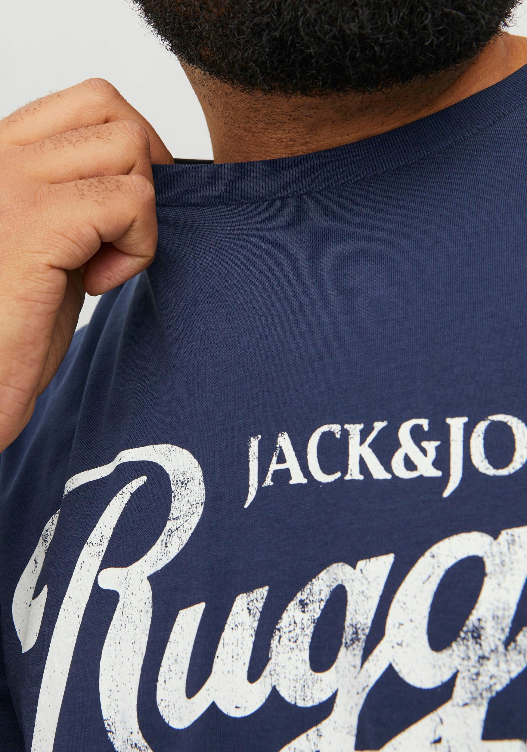 Jack & Jones PlusSize Rundhalsshirt »JJEJEANS TEE SS O-NECK NOOS 23/24 PLS«