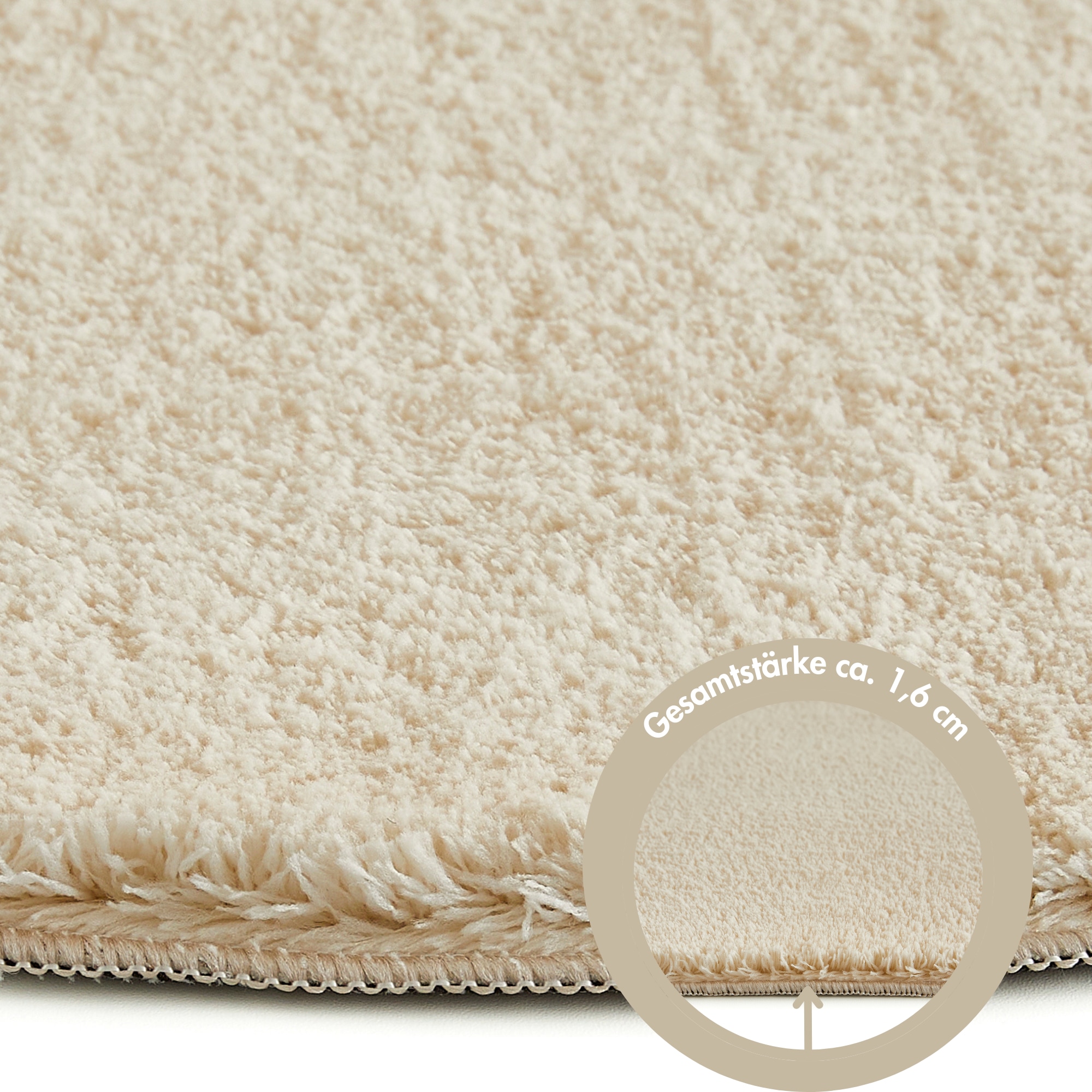 Andiamo Tapis de bain »Arezzo« Höhe 16 mm Uni Farben, weich & kuschelig, auch in rund und als 2er Set erhältlich