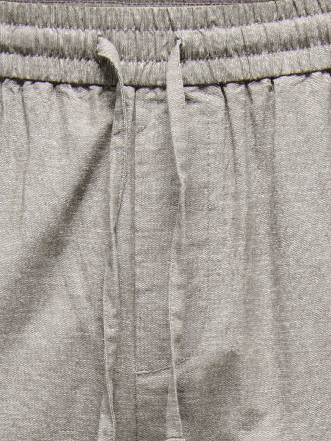 ONLY & SONS Pantalon à enfiler »ONSLINUS CROP 0007 COT LIN PNT NOOS«  coton avec lin, ceinture élastique et cordon