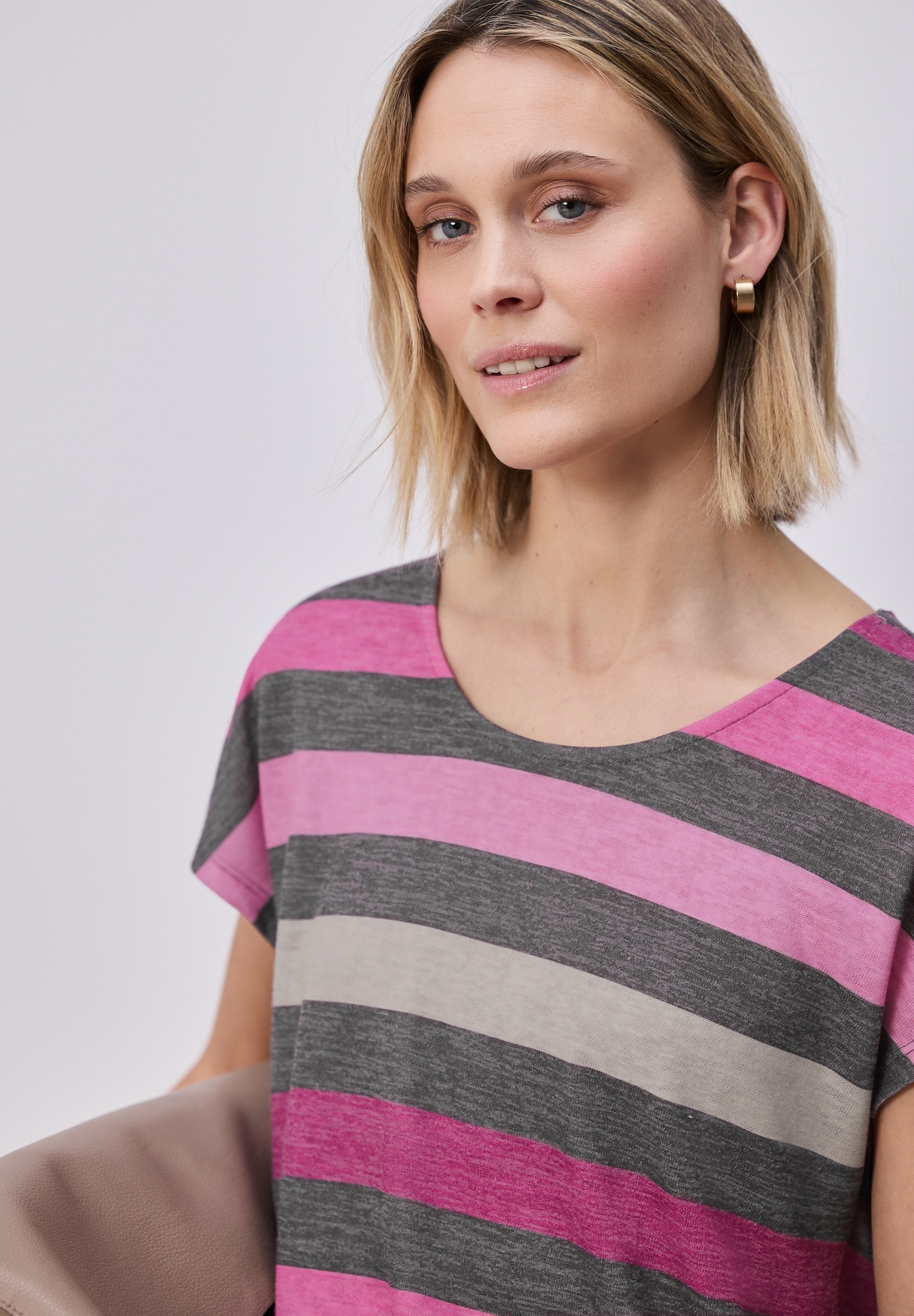 STREET ONE Haut de chemise avec motif à rayures