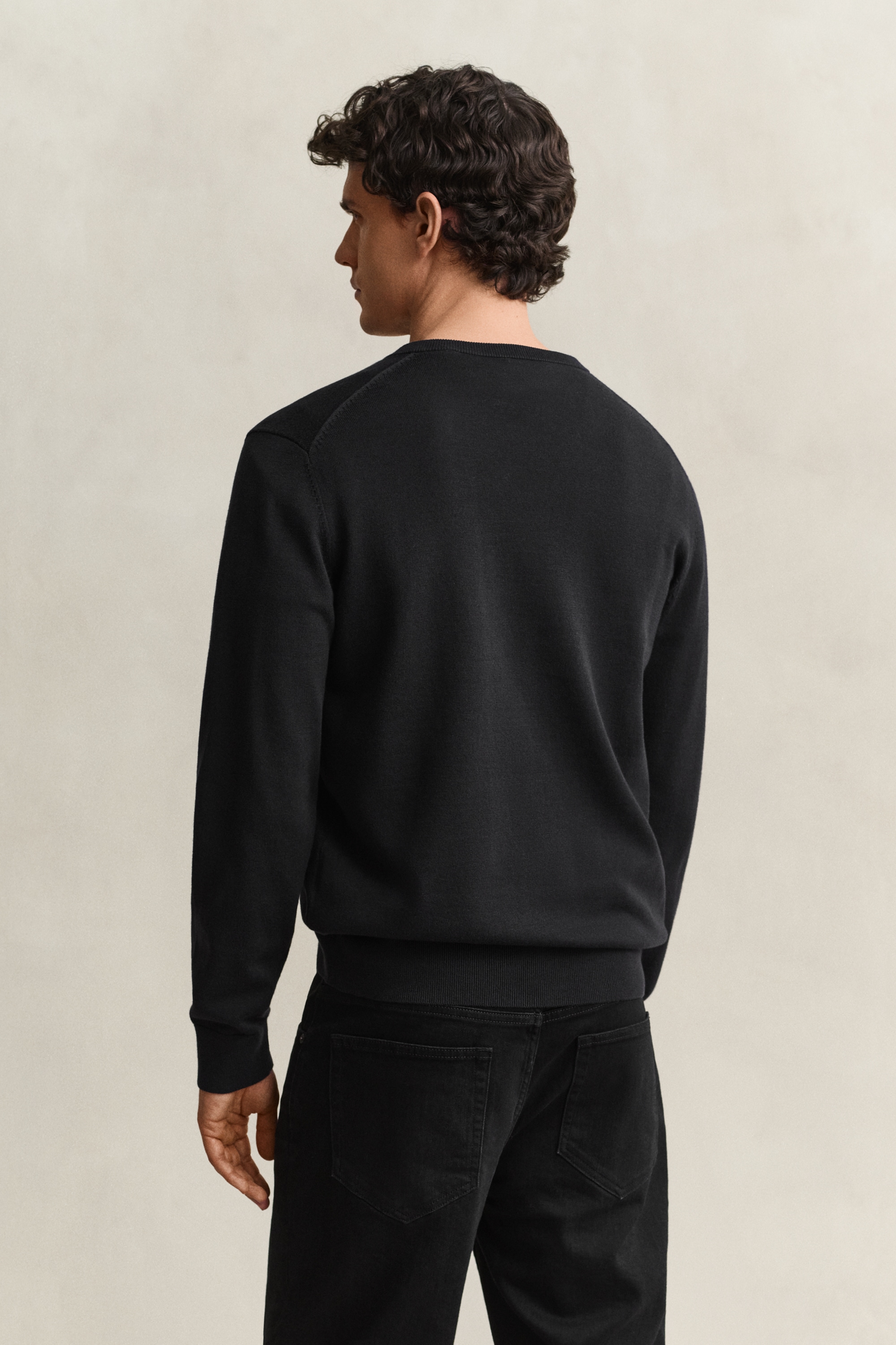 Gant Pull col V »CLASSIC COTTON V-NECK« coupe régulière avec col en V