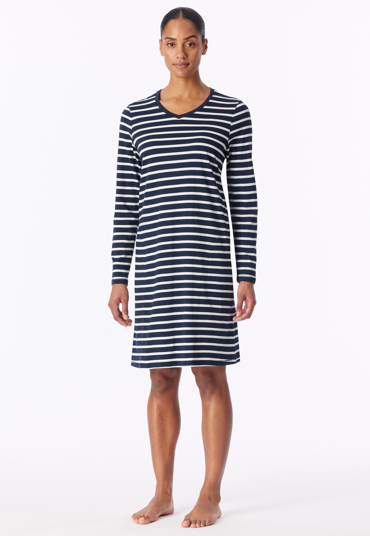 Schiesser Chemise de nuit »Casual Essentials« Paquet,  Poches externes avec col en V léger