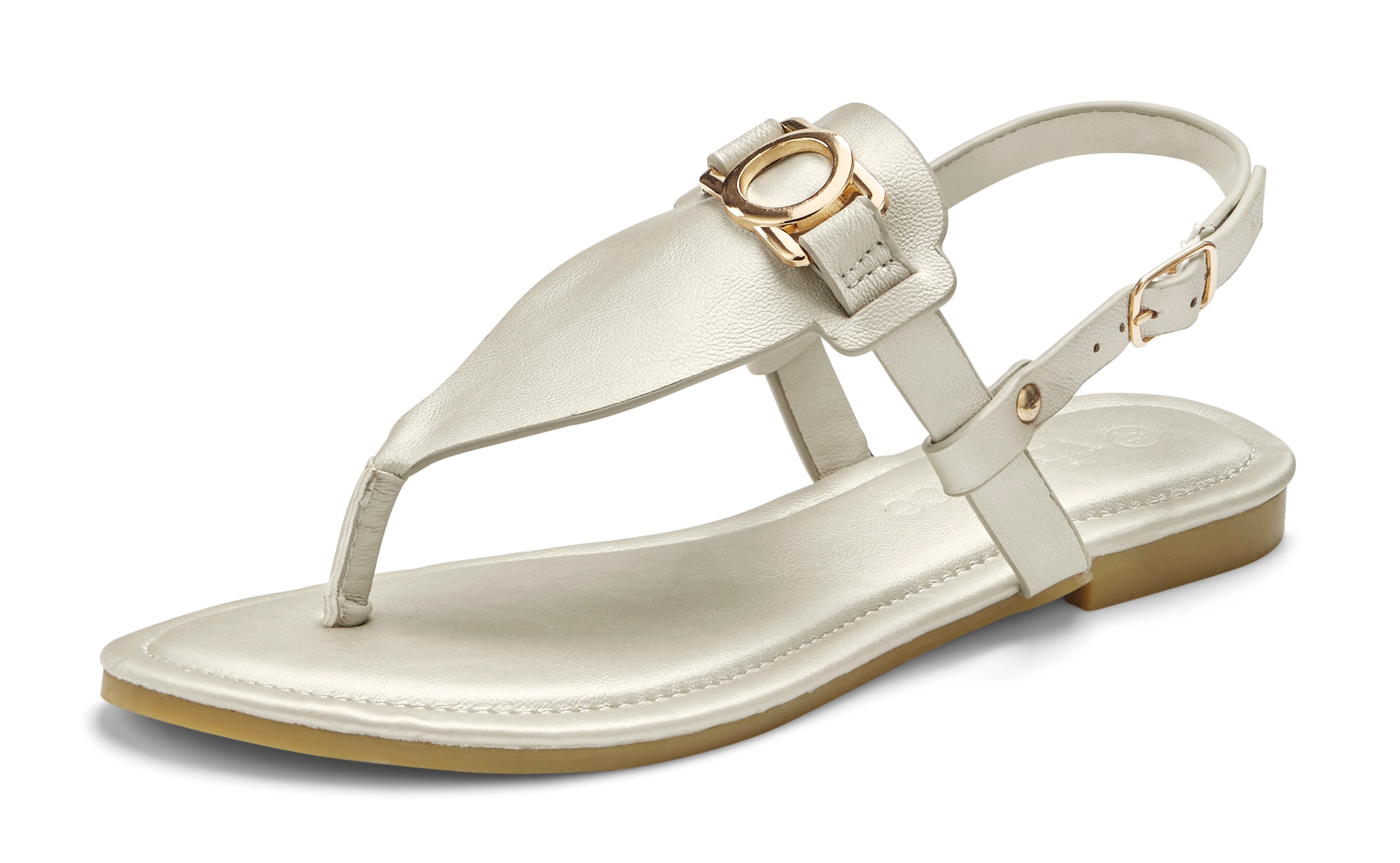 Vivance Zehentrenner »Sandale, Sommerschuh, Pantolette,«  NEU mit Schmuckelement & weicher Innensohle VEGAN