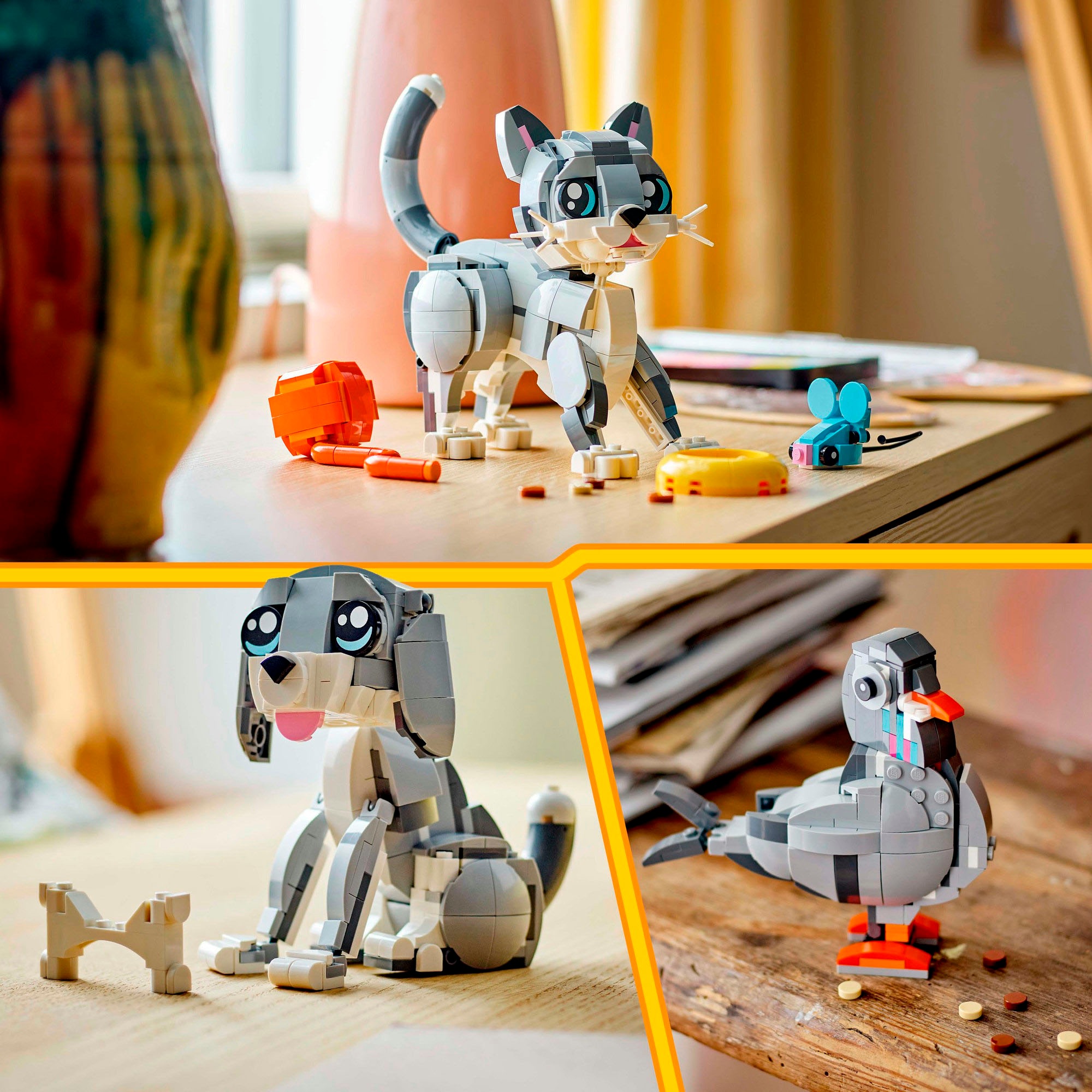 LEGO® Konstruktionsspielsteine »Graue Katze (31163), LEGO Creator« Made in Europe