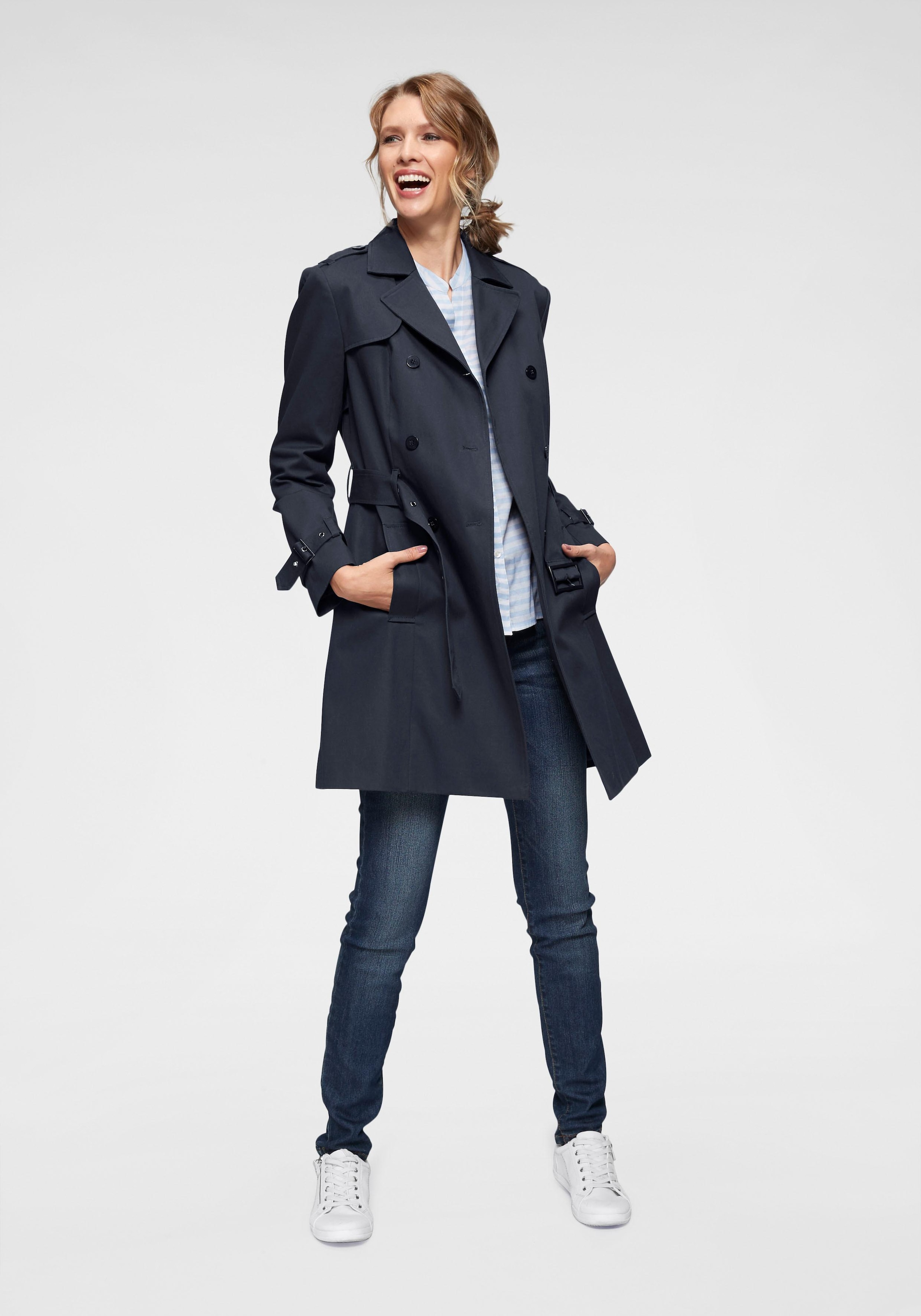 Aniston CASUAL Trenchcoat, mit zum Regulieren versandkostenfrei auf Gürtel