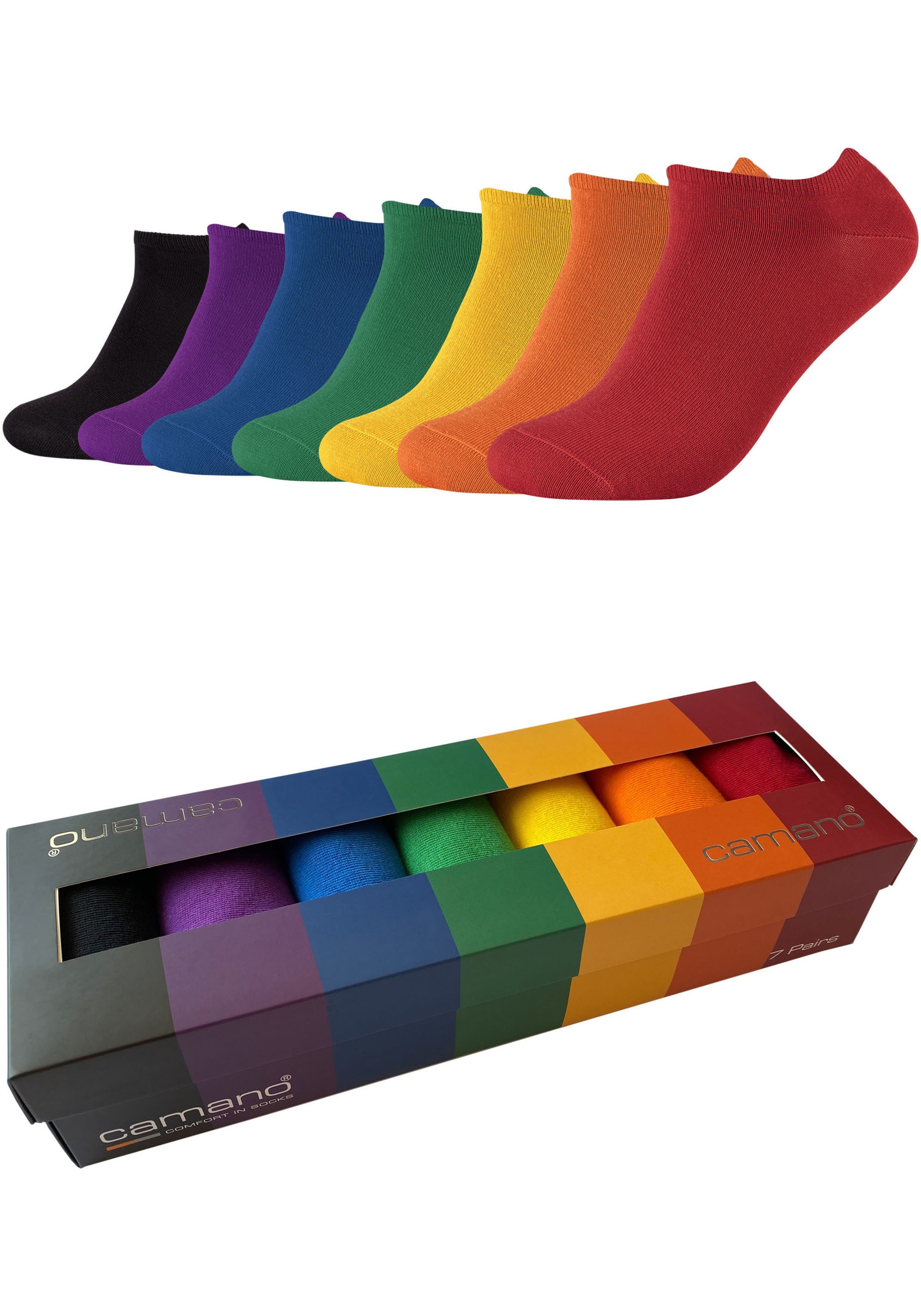 Image of Camano Sneakersocken "comfort" 7 Paar tlg. mit flachen Nähten