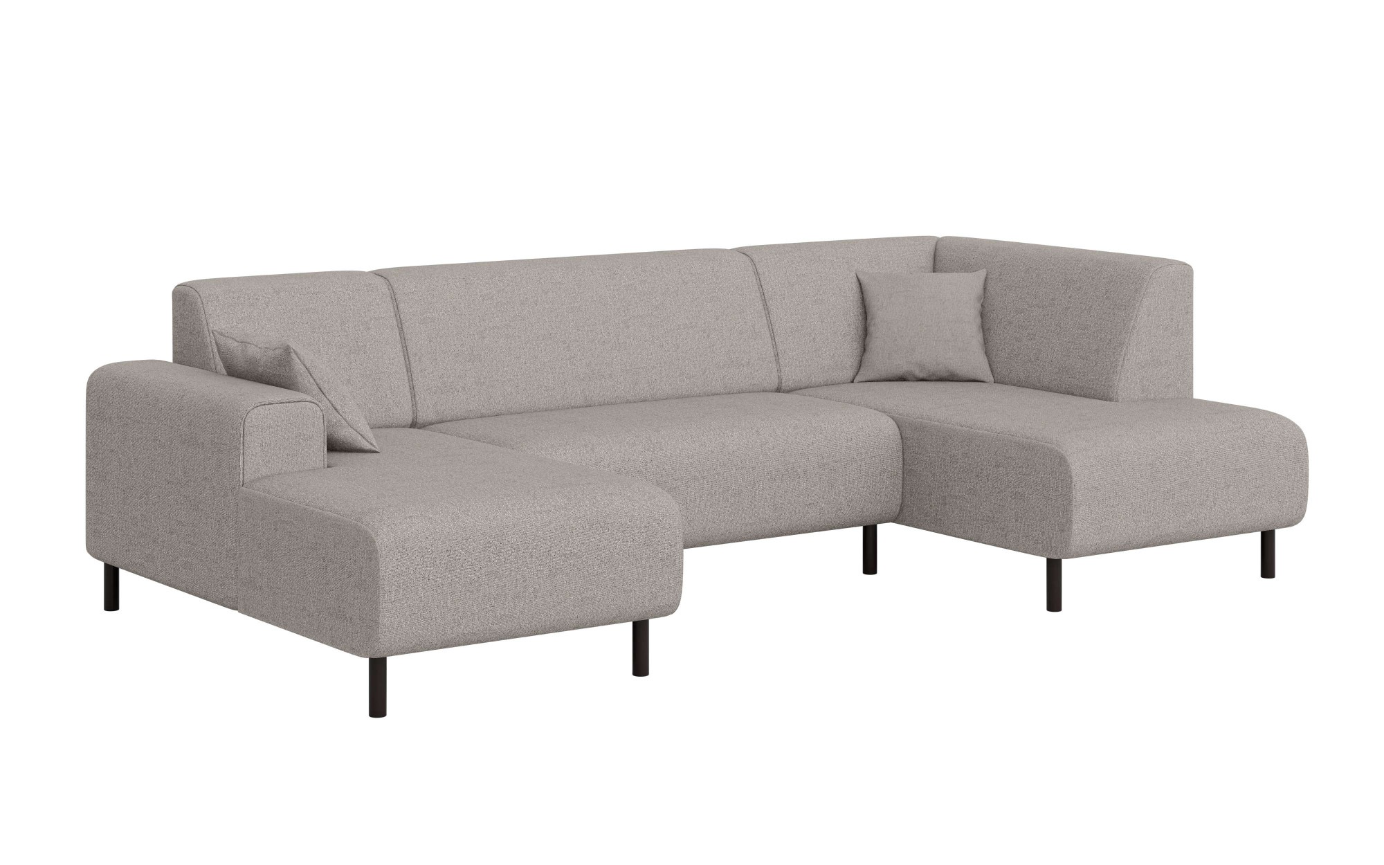 Home affaire Wohnlandschaft »ARROS U-Form mit Wellenunterfederung, Masse B/T/H: 300/163/81 cm«, incl. Zierkissen, mit Recamiere links/rechts bestellbar, auch in Cord