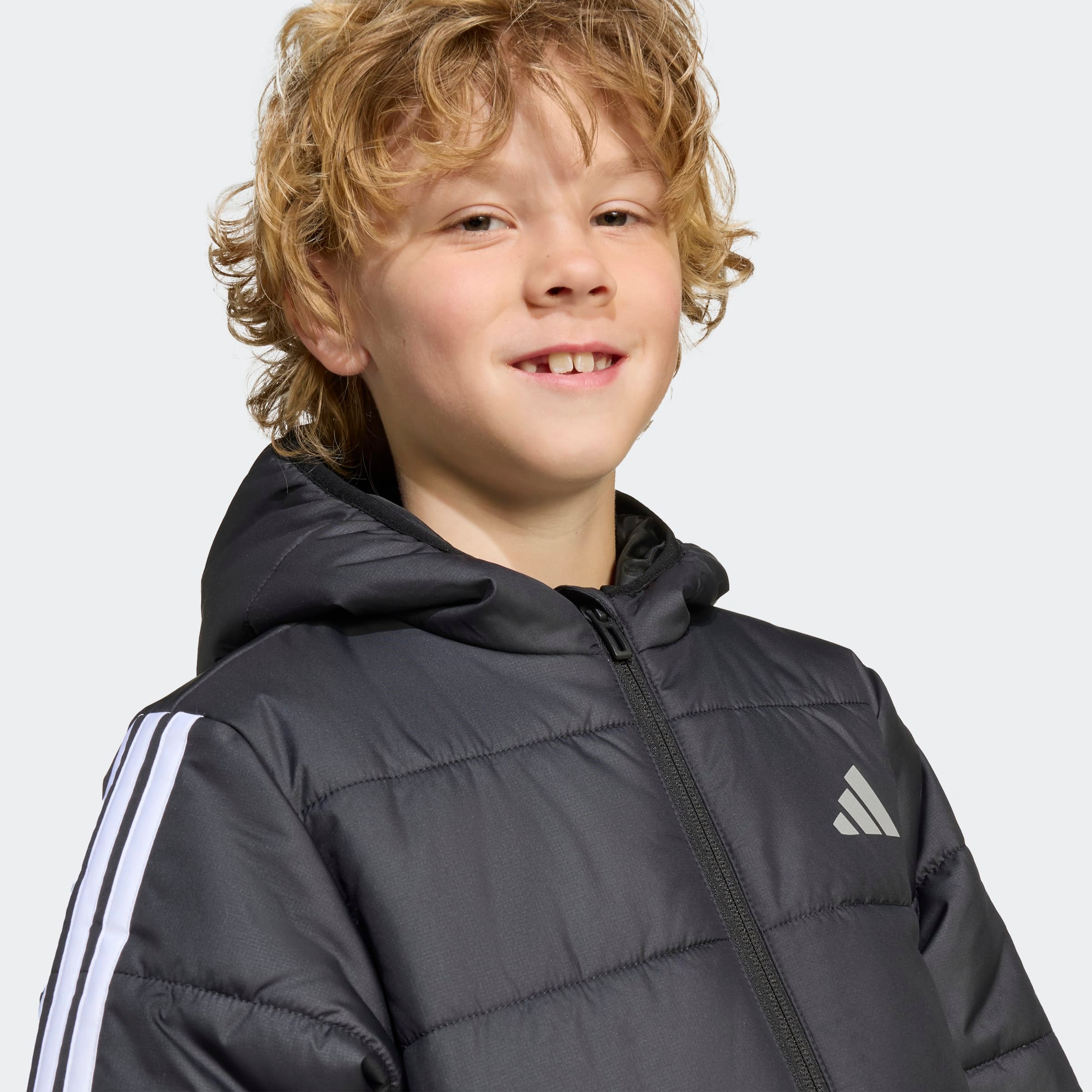 adidas Sportswear Veste d'hiver »ESSENTIALS 3-STREIFEN GEFÜTTERTE« für Kinder, mit Reissverschluss, leichtes Material