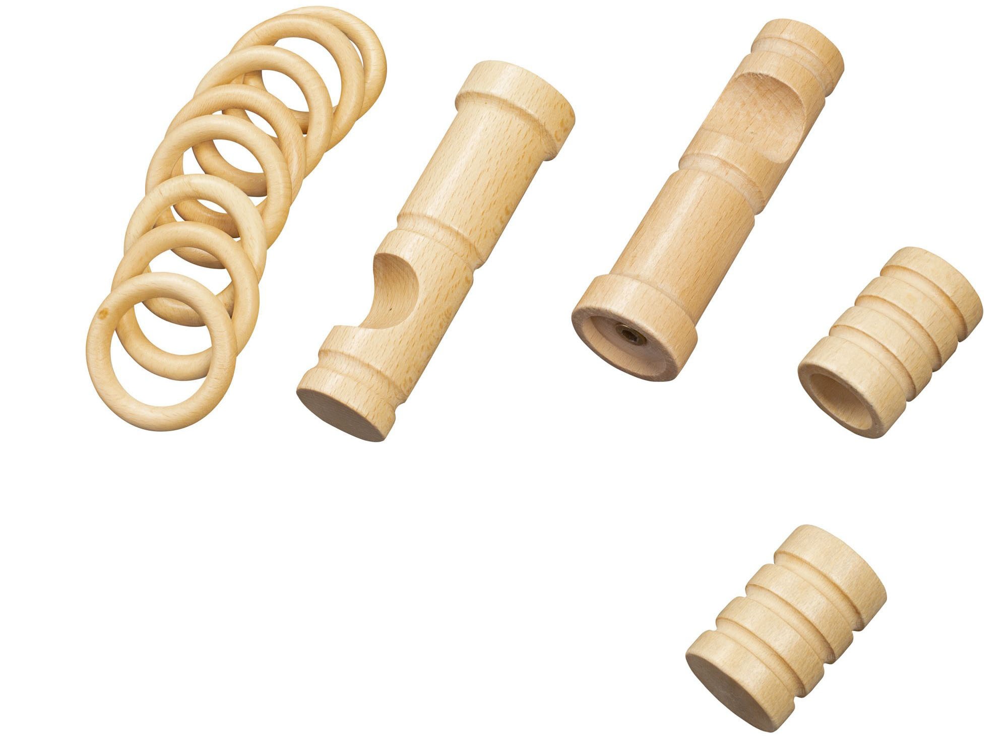 SN DECO GROUP Gardinenstange »Pisa«, 1 läufig-läufig, Fixmass, 28 mm, Holz, verschiedene Längen und Farben, Komplettset