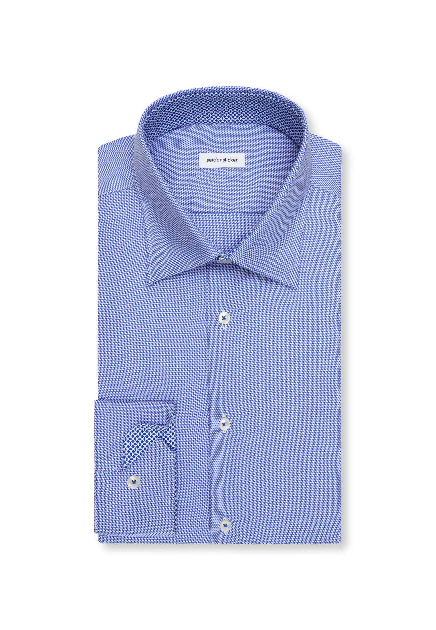 seidensticker Businesshemd »Schwarze Rose« Shaped 1/1 Covered-Button-Down-Kragen Struktur