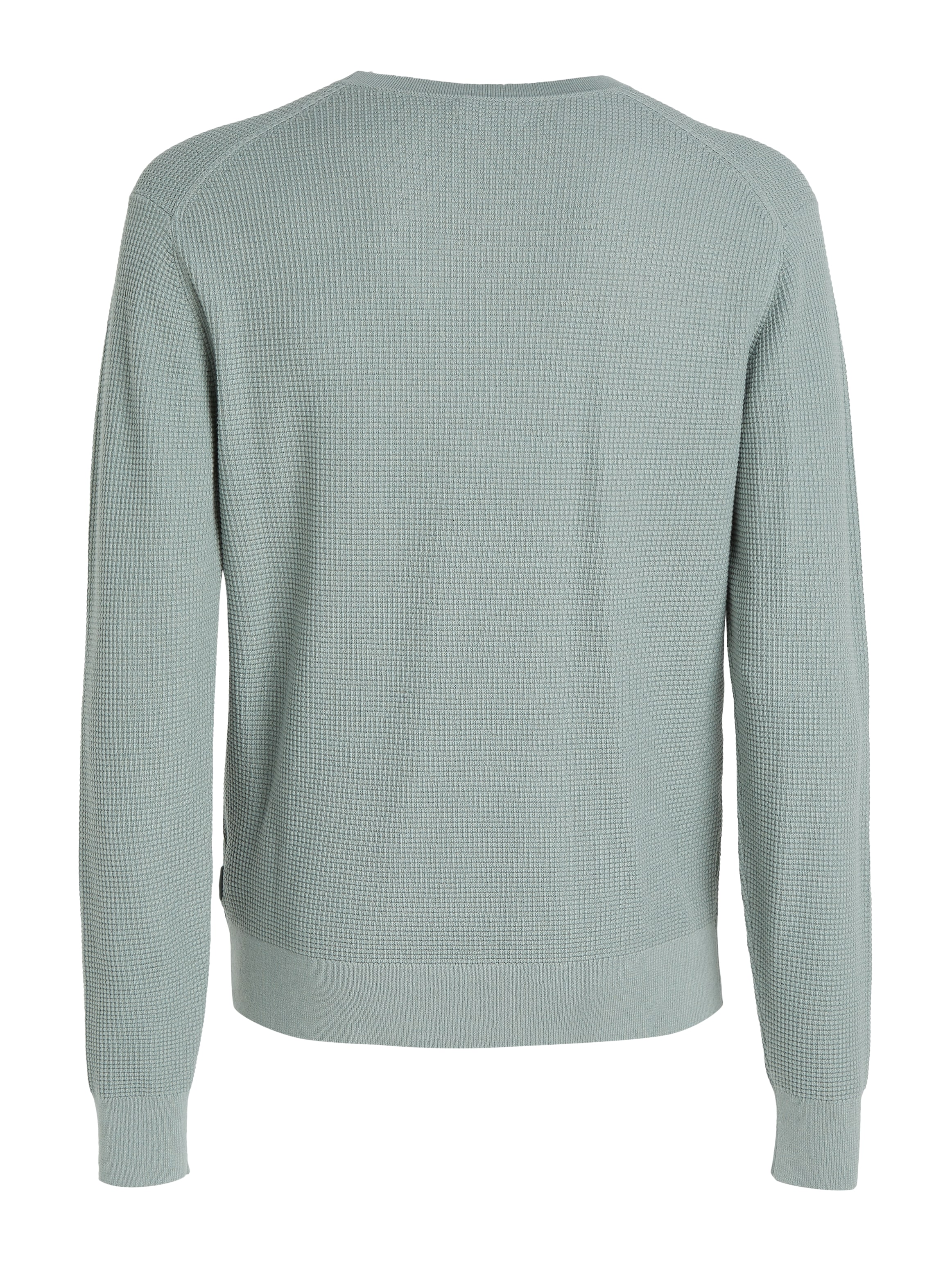 Calvin Klein Rundhalspullover »WAFFLE STRUCTURE SWEATER«, mit Markenlabel