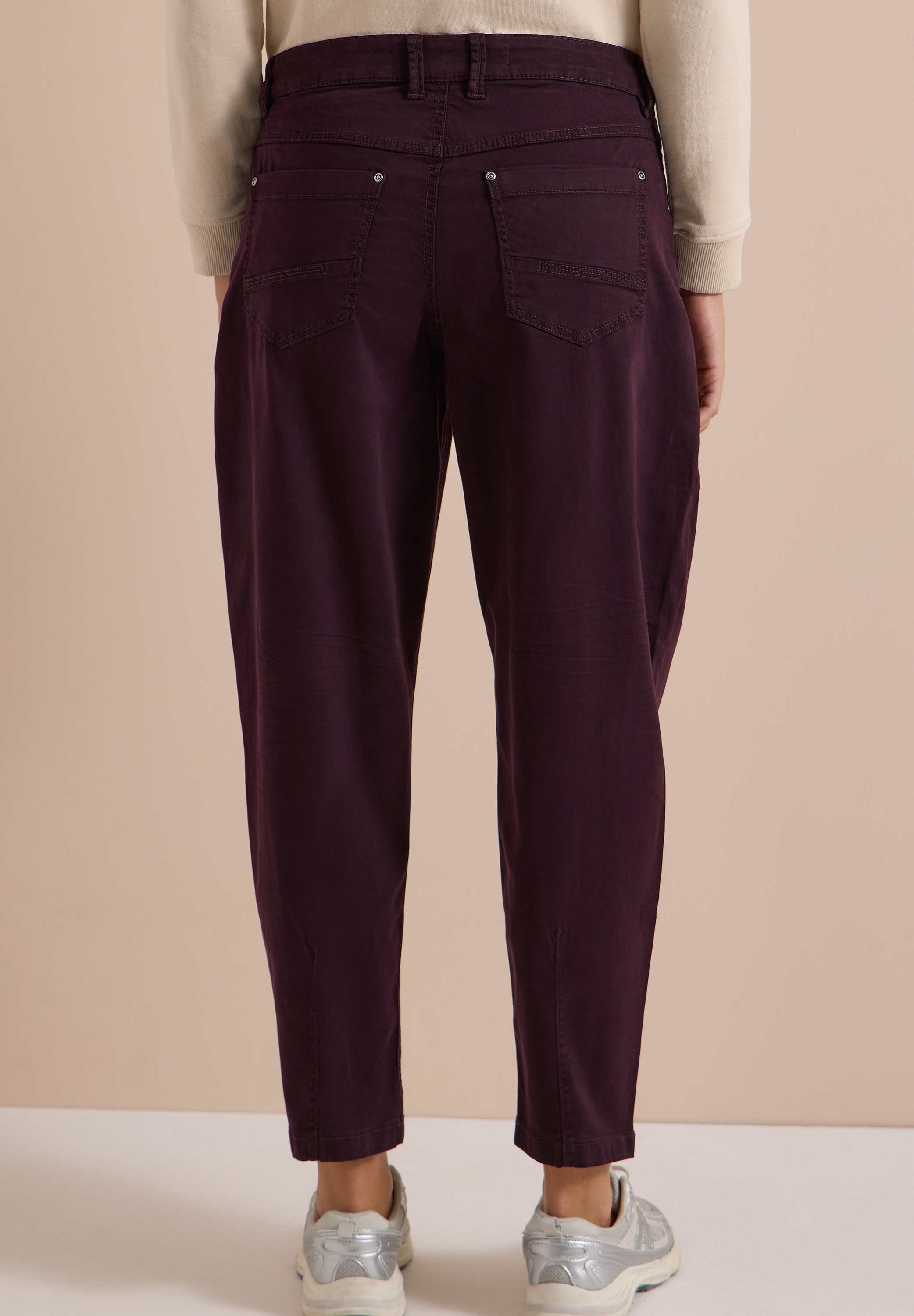 Cecil Stoffhose »Style Scarlett«  Mid Waist, Barrel Leg, Baumwollmix