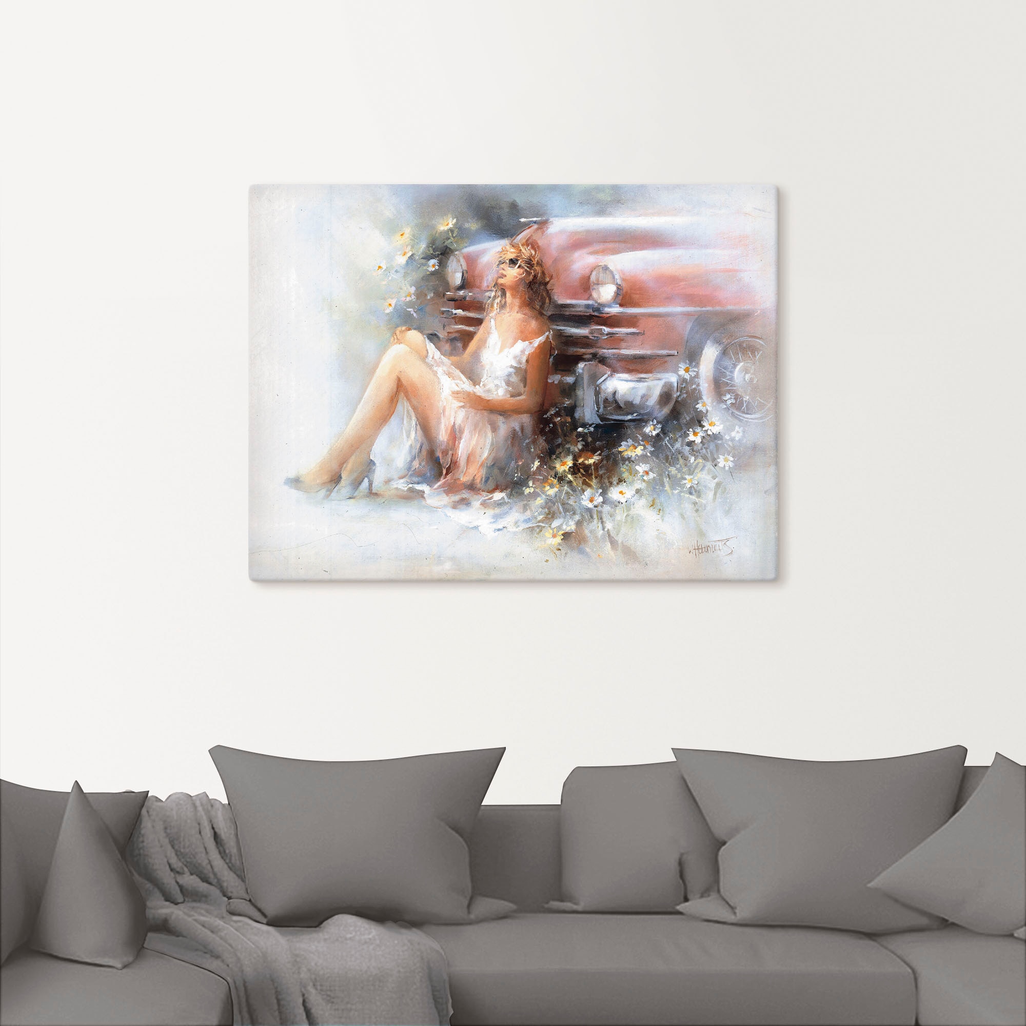 Artland Leinwandbild »Entspannen«, Frau, (1 St.), auf Keilrahmen gespannt