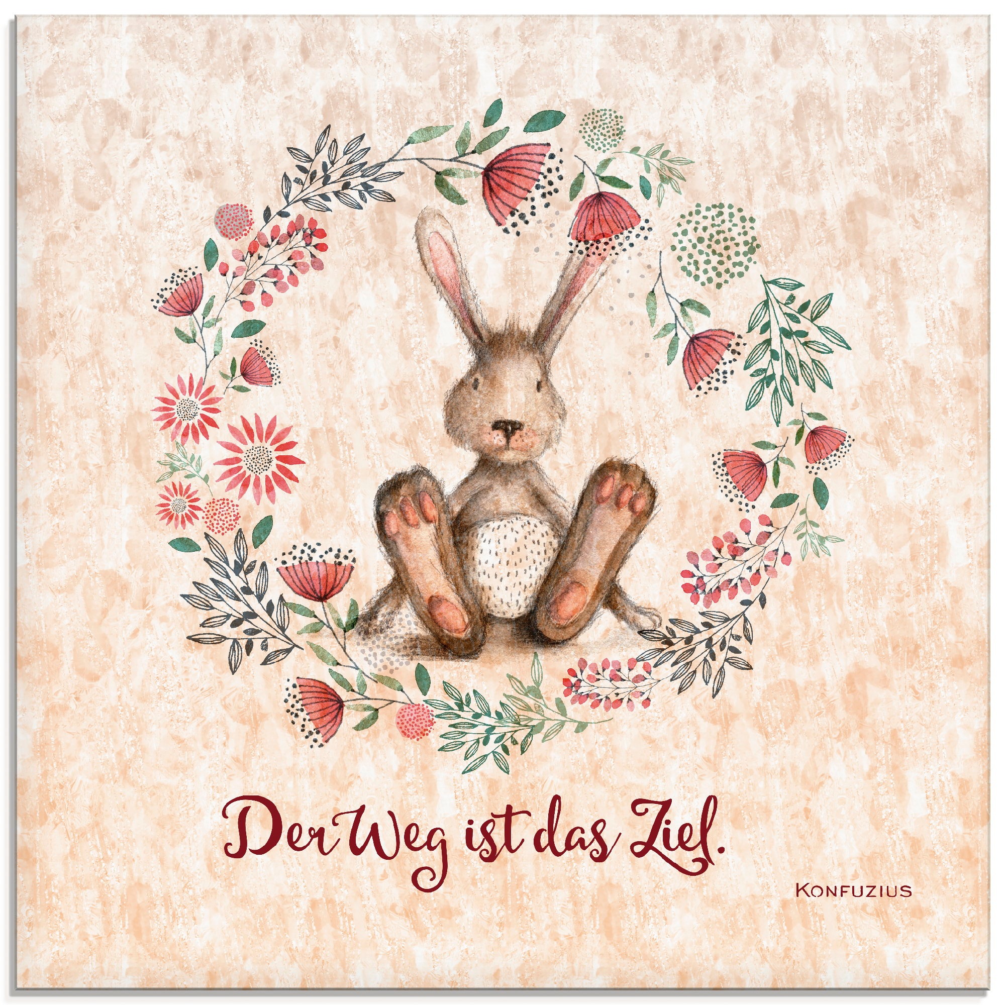 Image of Artland Glasbild »Lebensweisheit Das Ziel«, Tiere, (1 St.) bei Ackermann Versand Schweiz