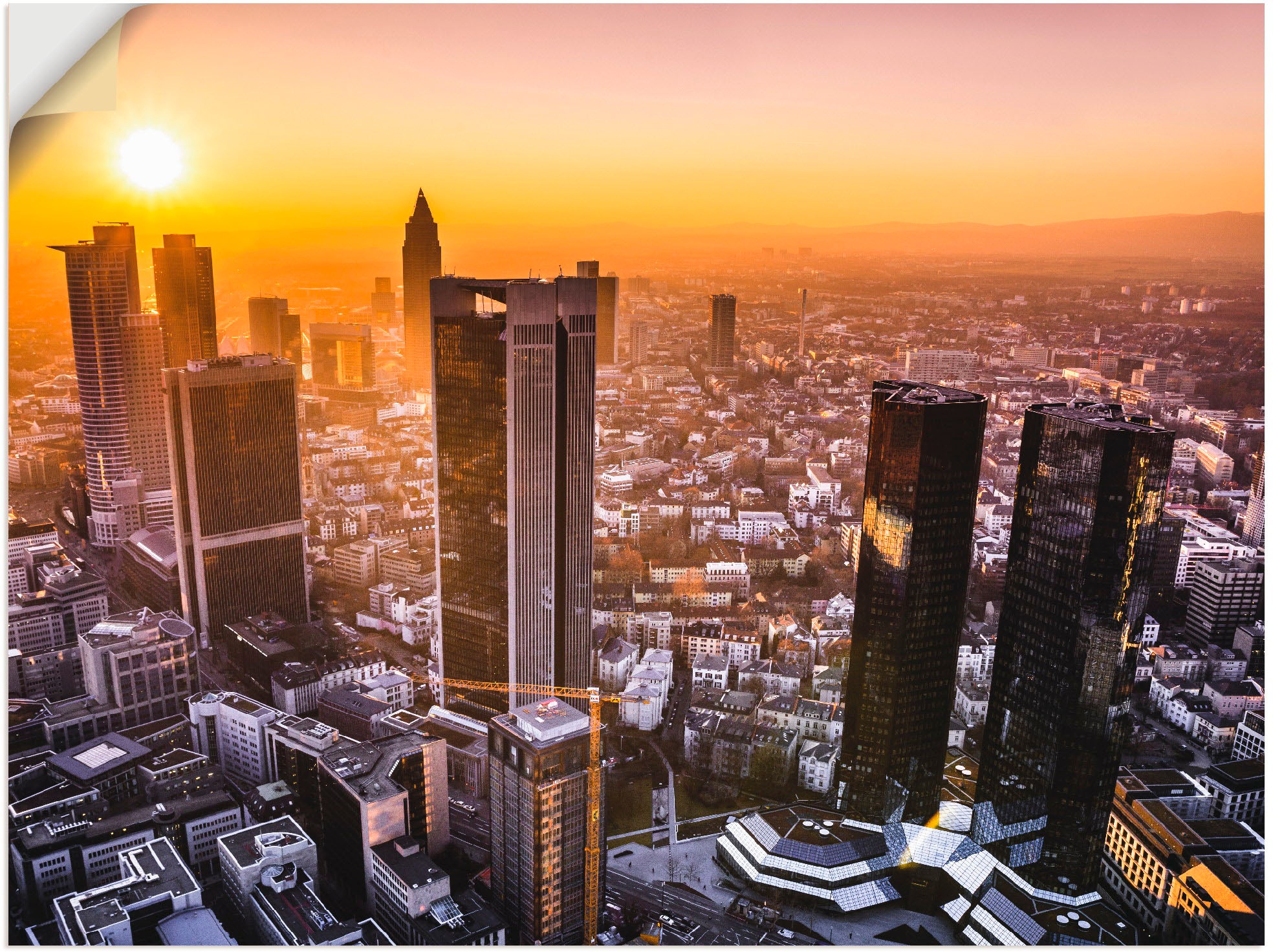 Image of Artland Wandbild »Frankfurt am Main Panorama I«, Deutschland, (1 St.), in vielen Grössen & Produktarten - Alubild / Outdoorbild für den Aussenbereich, Leinwandbild, Poster, Wandaufkleber / Wandtattoo auch für Badezimmer geeignet bei Ackermann Versand Schw