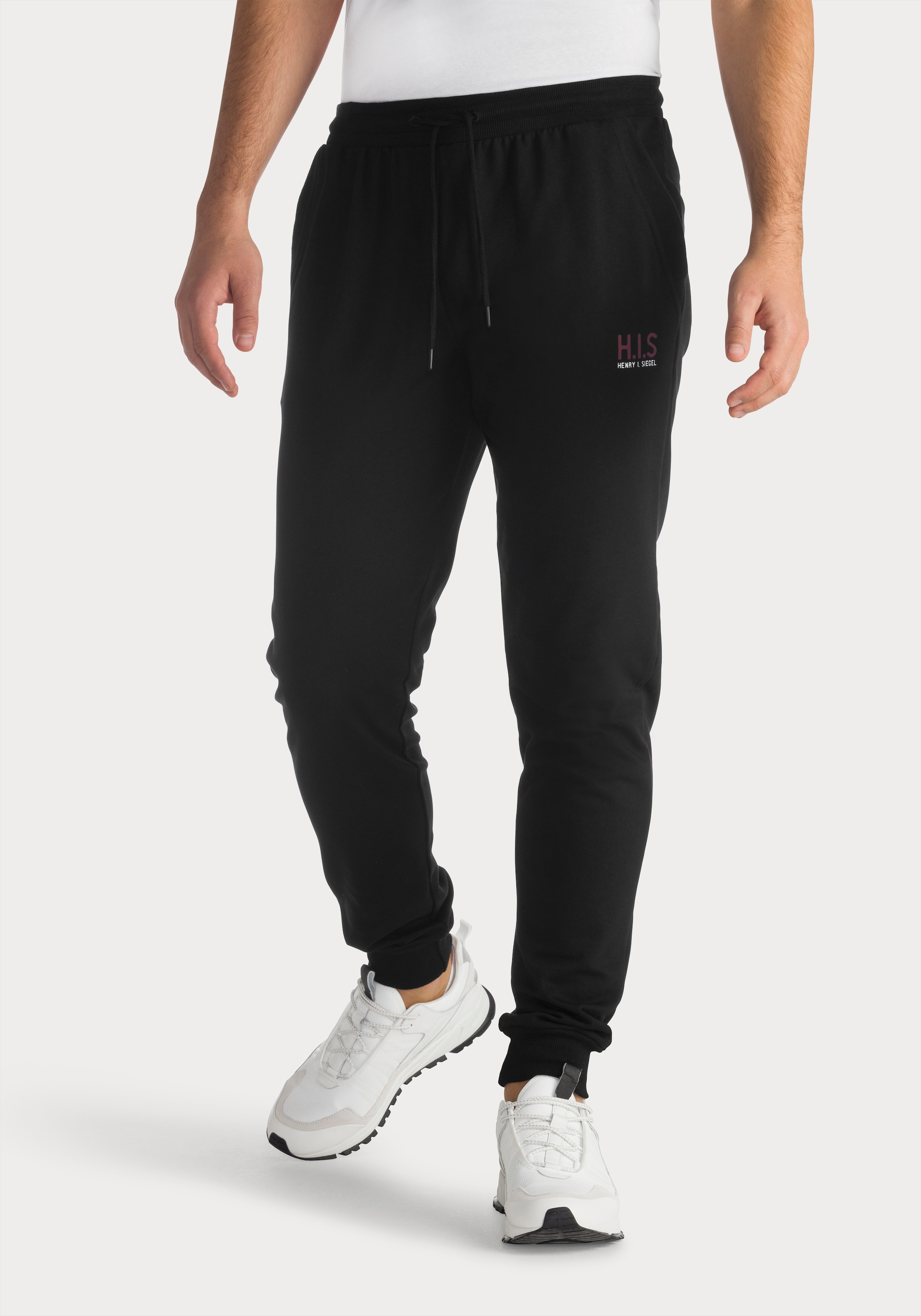 Image of H.I.S Sweathose Jogginghose mit kleinem Logodruck