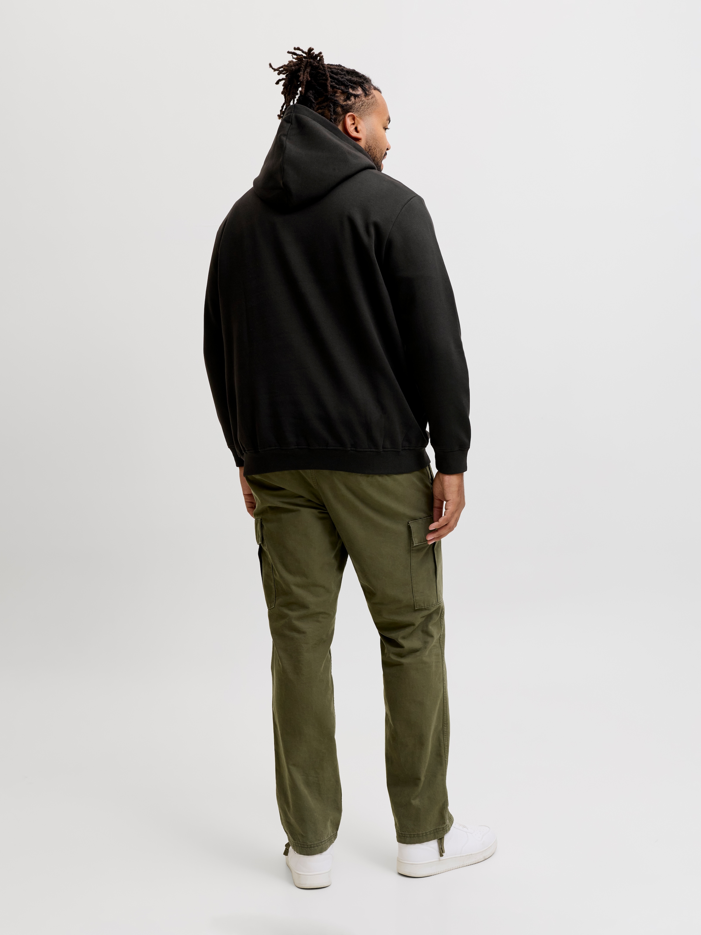 Jack & Jones PlusSize Sweat à capuche »JCOFUSION BOX SWEAT HOOD PLS«, mélange coton, coupe régulière
