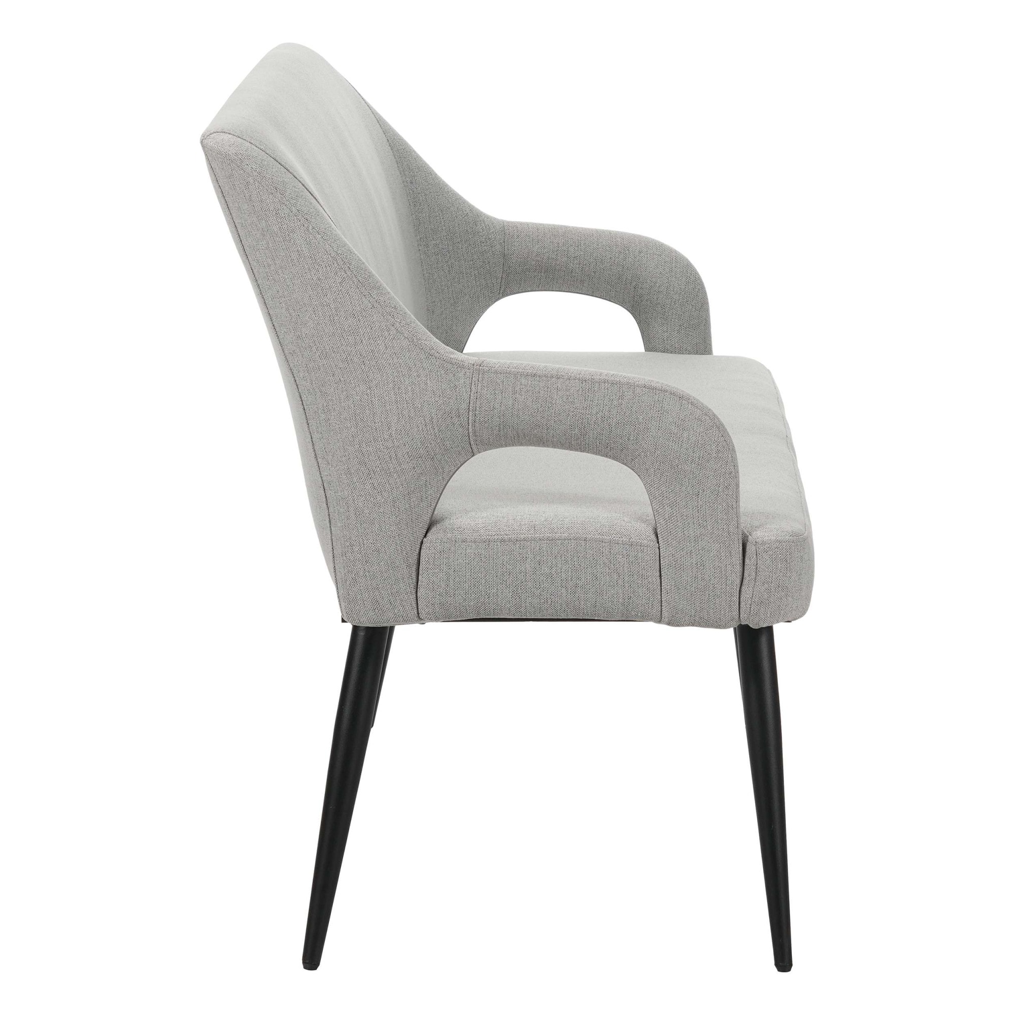 GOODproduct Essbank »Darragh« schwarze Metallbeine, pflegeleichter Webstoff Bezug, Breite 140 cm