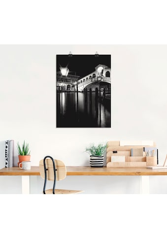 Artland Wandbild »Venedig Canal Grande & Rialto Brücke I«, Brücken, (1 St.), in vielen... kaufen