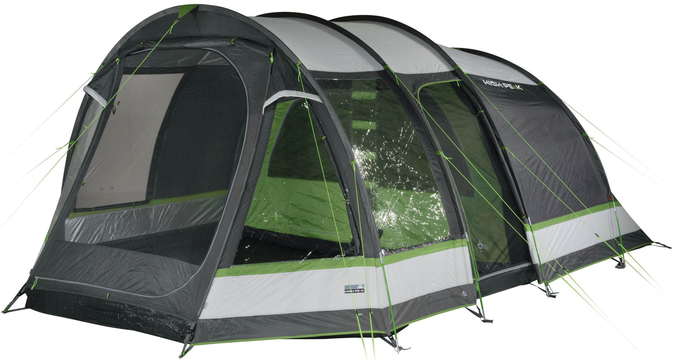 High Peak, Tunnelzelt »Bozen 6.0« 6 Personen, hellgrau, dunkelgrau, grün, B/H/L: 380cm x 210cm x 525cm, Tunnelzelt