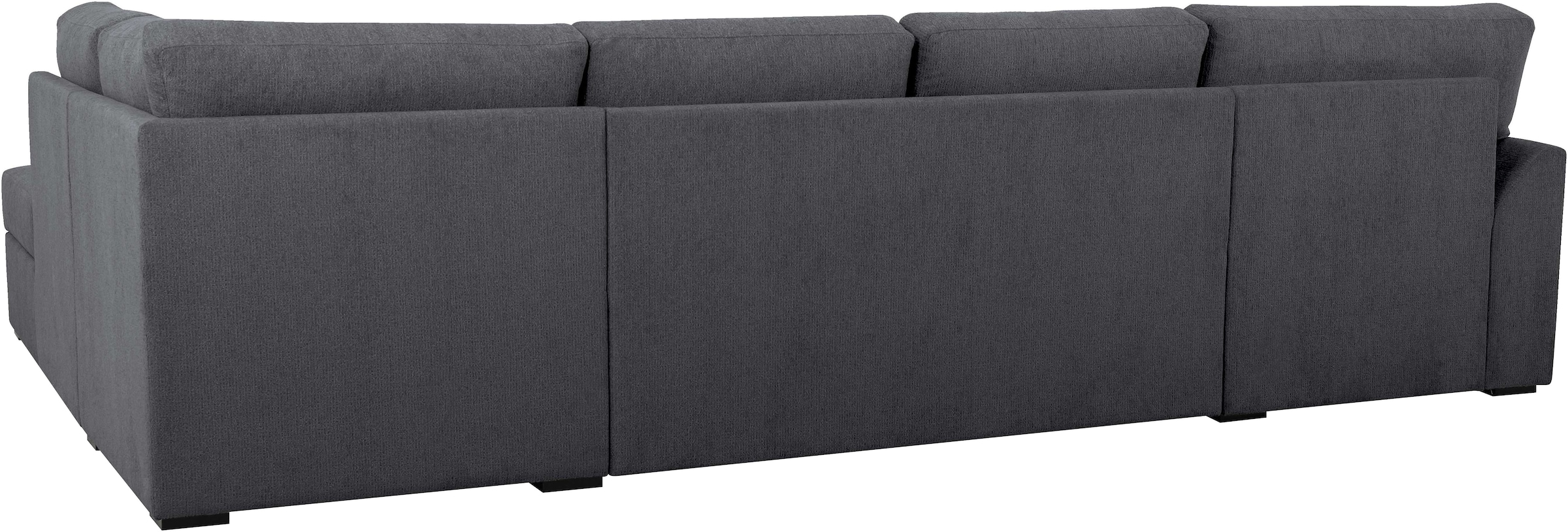 Home affaire Wohnlandschaft »Citry«, Breite 309 cm, Chenille, Bettfunktion, Bettkasten, U-Form