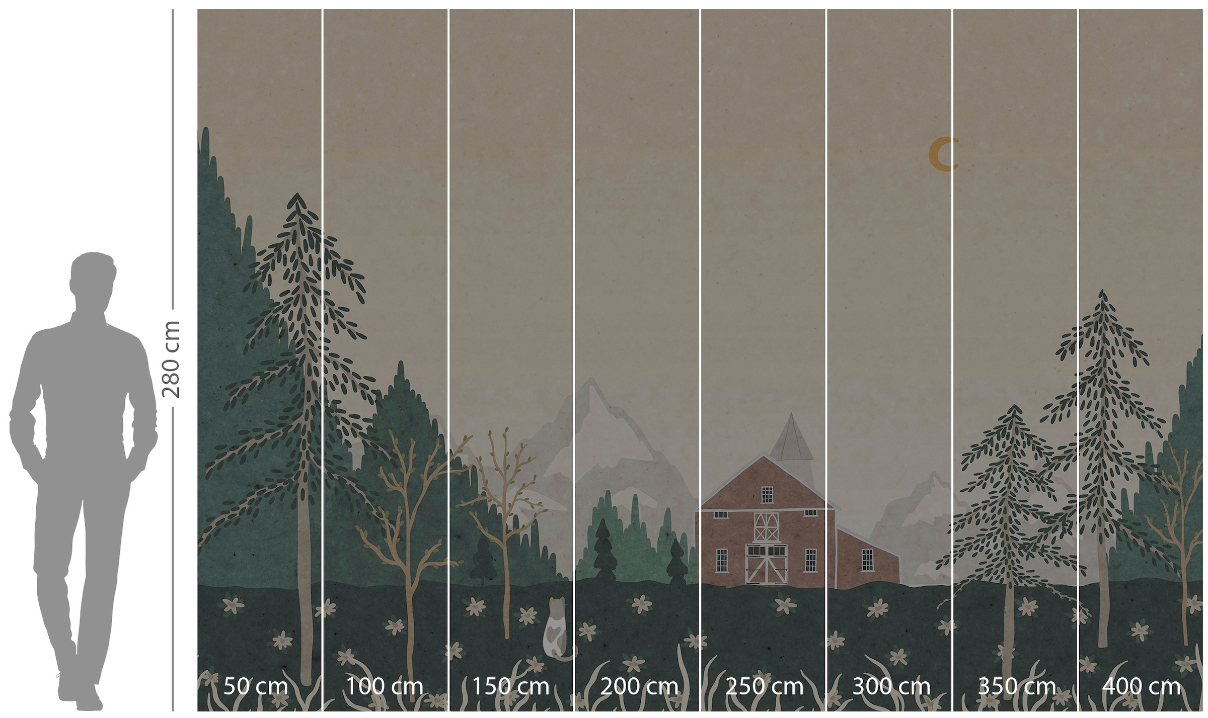 Komar Vliestapete »Digitaldruck Vlies -  Little Farm - Grösse 400 x 280 cm« bedruckt glatt Kinderzimmer
