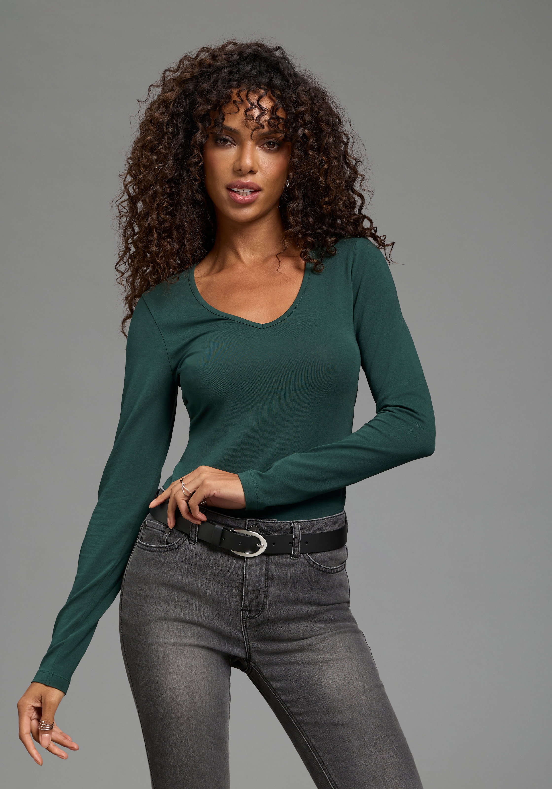 Laura Scott Ceinture en cuir pour dames avec boucle argent mat - NEW - jusqu'à taille 135