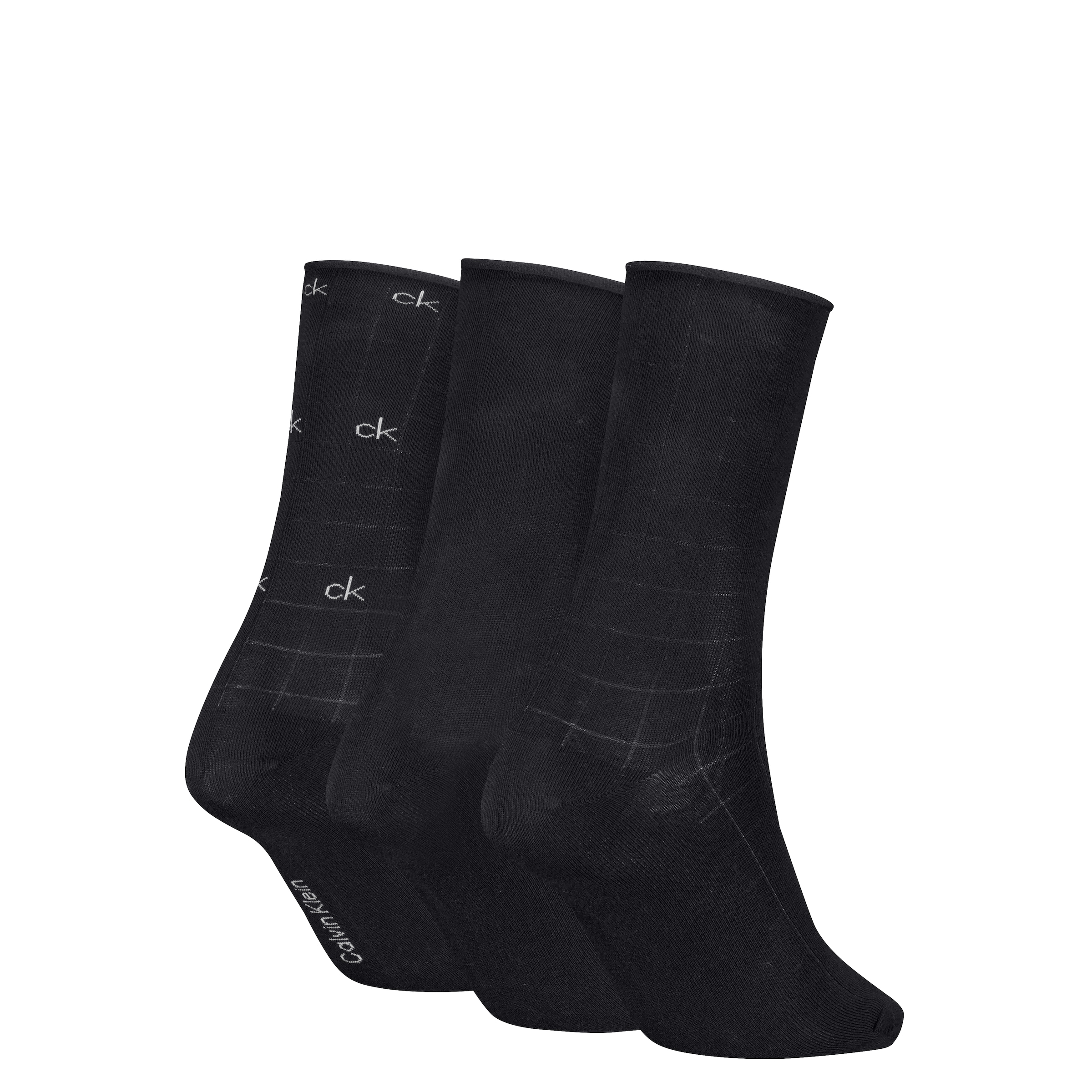 Calvin Klein Chaussettes »CK WOMEN SOCK 3P GIFTBOX GRID AOP« 3er Pack,  Geschenkbox