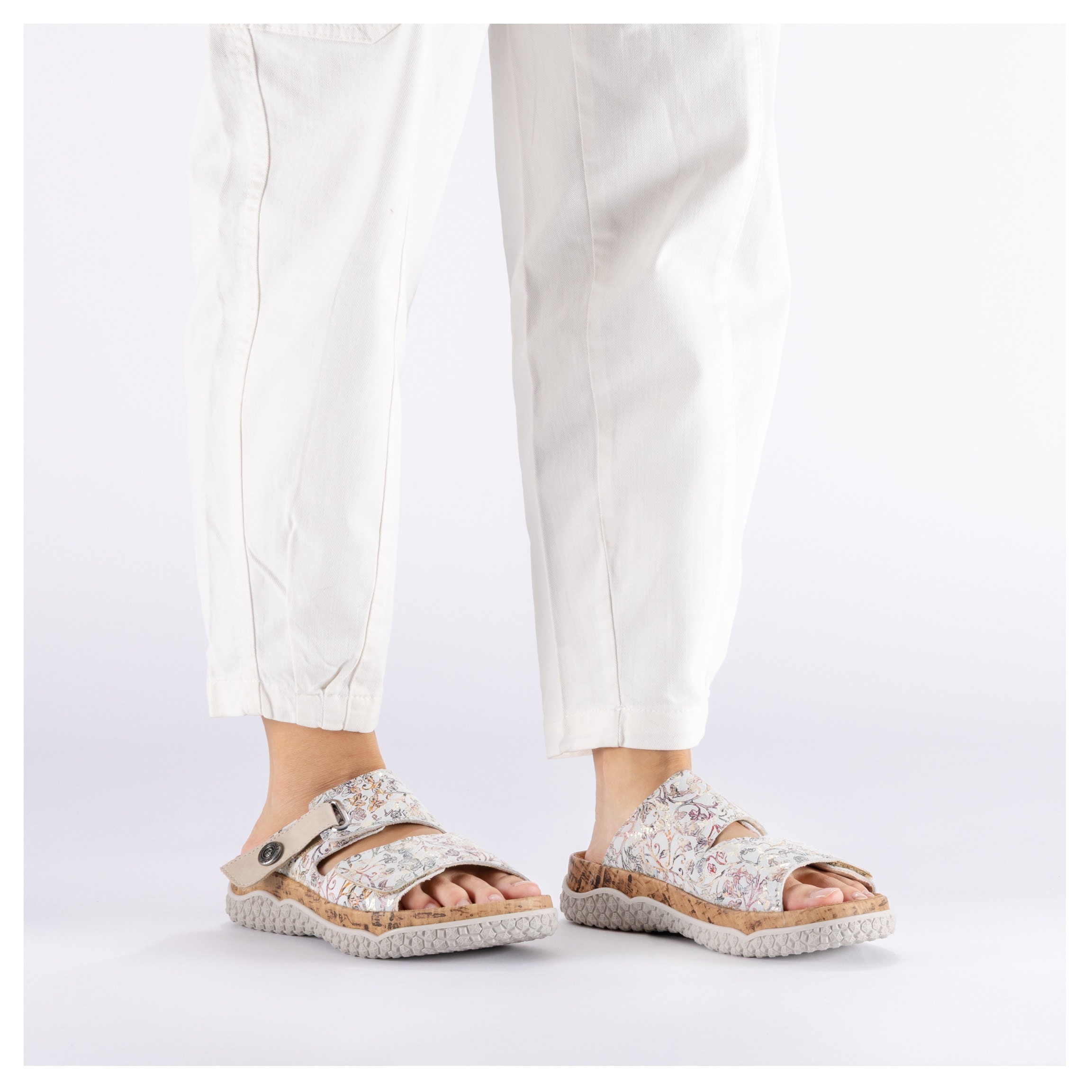 Rieker Pantolette  Chaussure d'été, chaussure à enfiler, chausson avec bride auto-agrippante