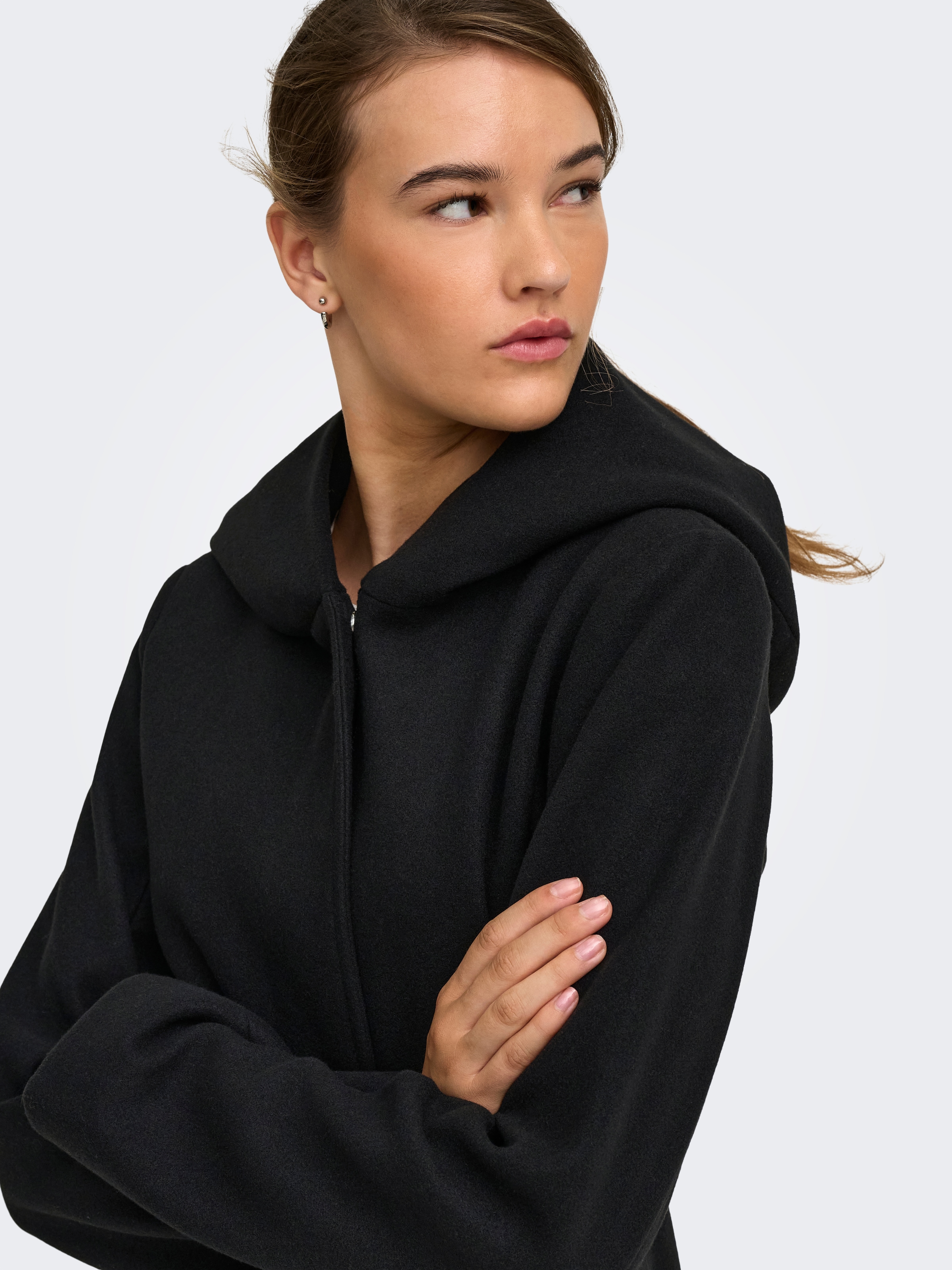 Image of ONLY Langjacke "ONLBLAKE HOOD COAT CC OTW" mit Kapuze Kunstfaser, Eingrifftaschen