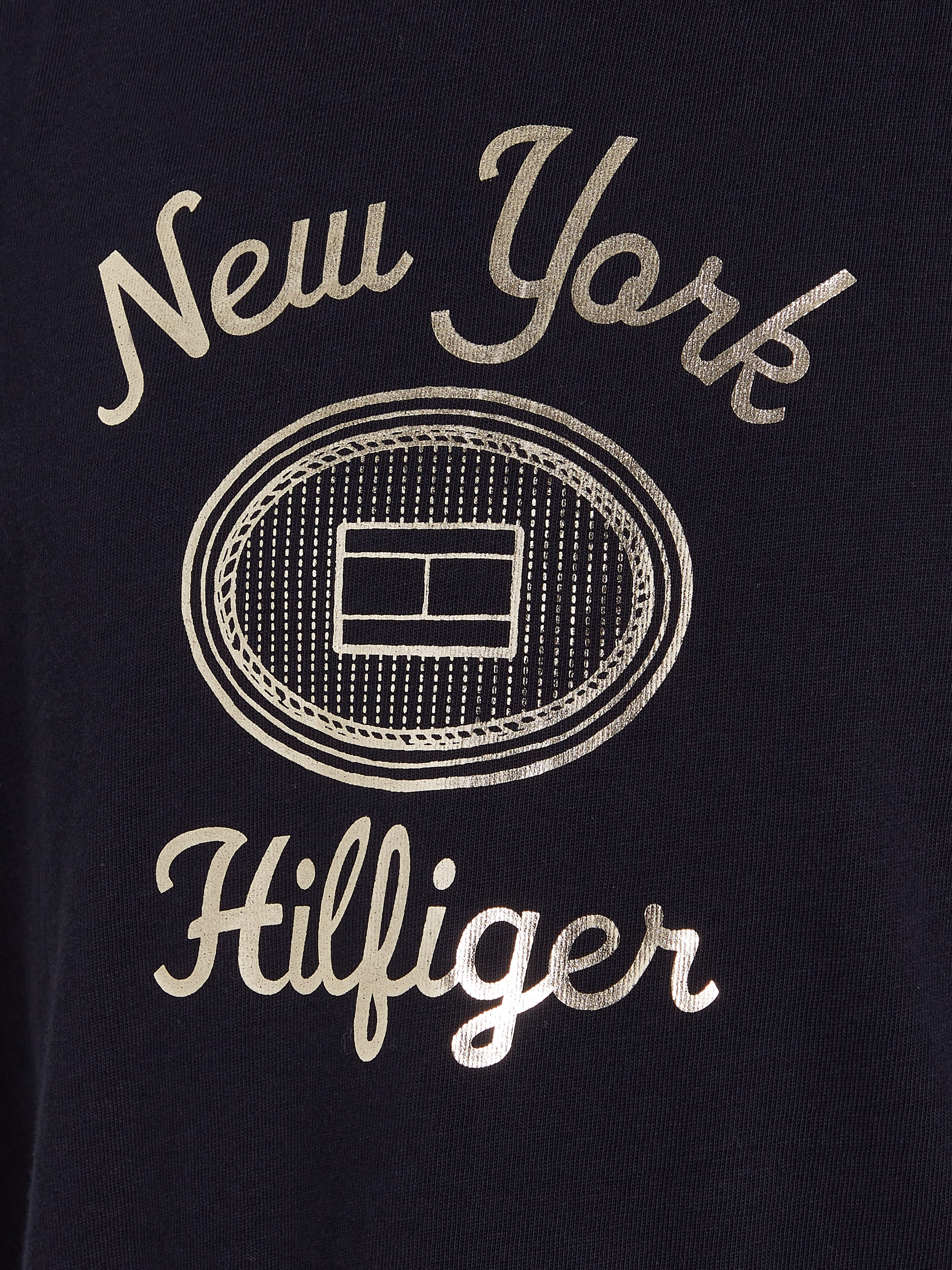 Tommy Hilfiger Kurzarmshirt »HILFIGER NY FOIL REG TEE SS«, Kinder bis 16 Jahre mit Logoprägung