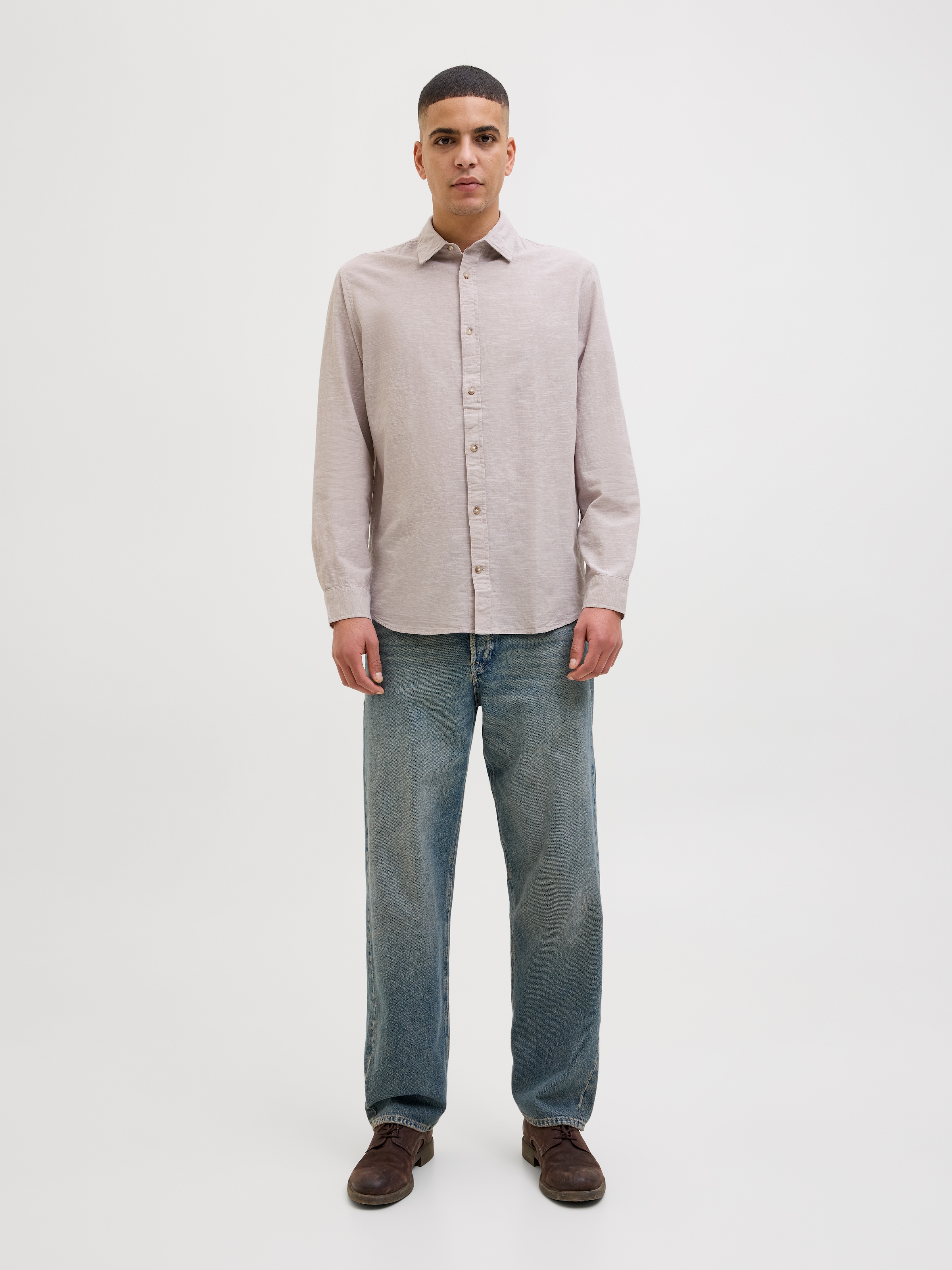 Jack & Jones Langarmhemd »JJESUMMER SHIRT LS SN«, mit Hemdkragen
