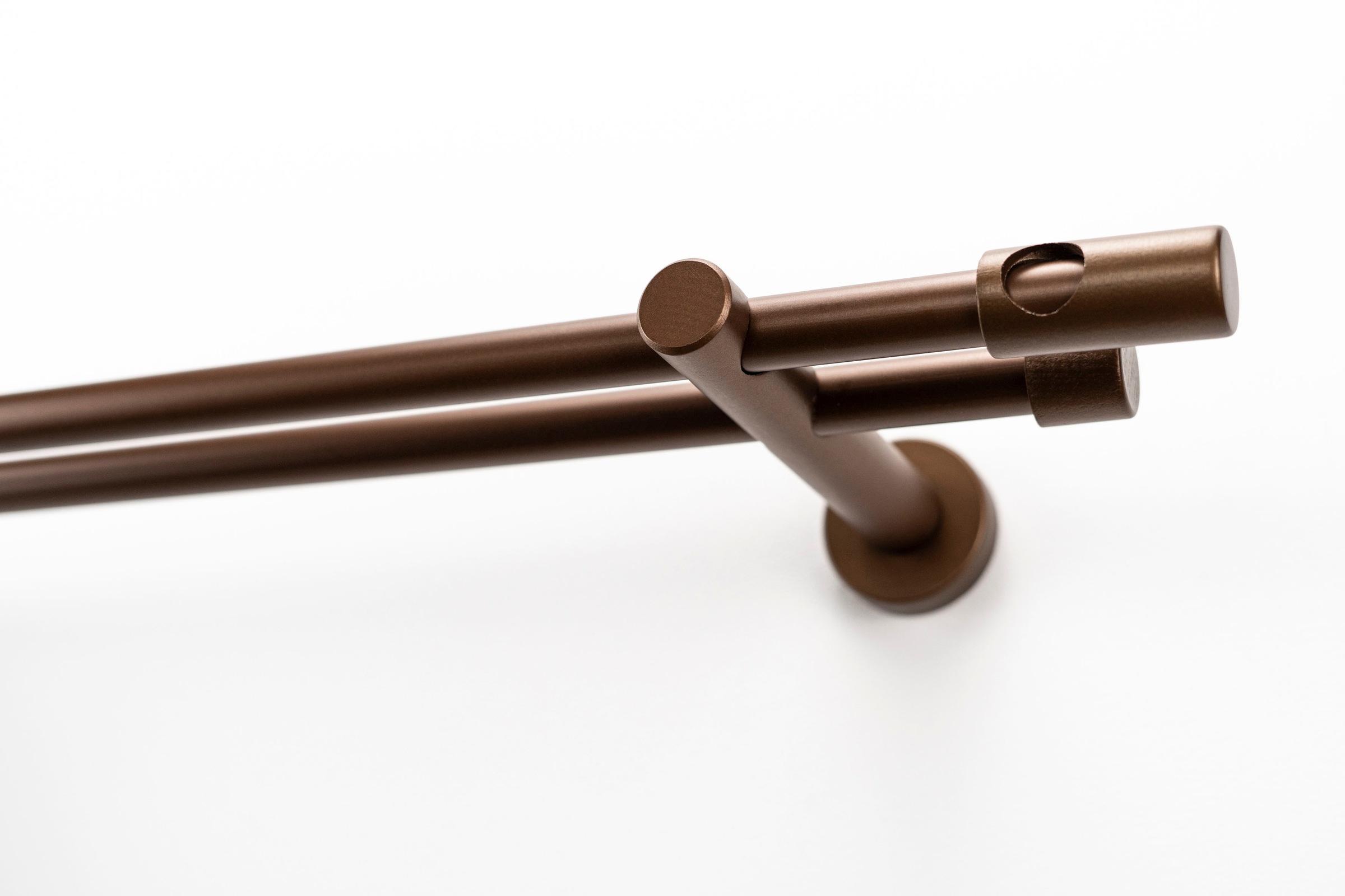 Image of GARESA Gardinenstange »PANDRI«, 2 läufig-läufig, Wunschmasslänge, Vorhanggarnitur, einfache Montage, mit Stangenverbinder verlängerbar, Wandmontage, Knopf m.rundem Ausschnitt, ohne Ringe bei Ackermann Versand Schweiz