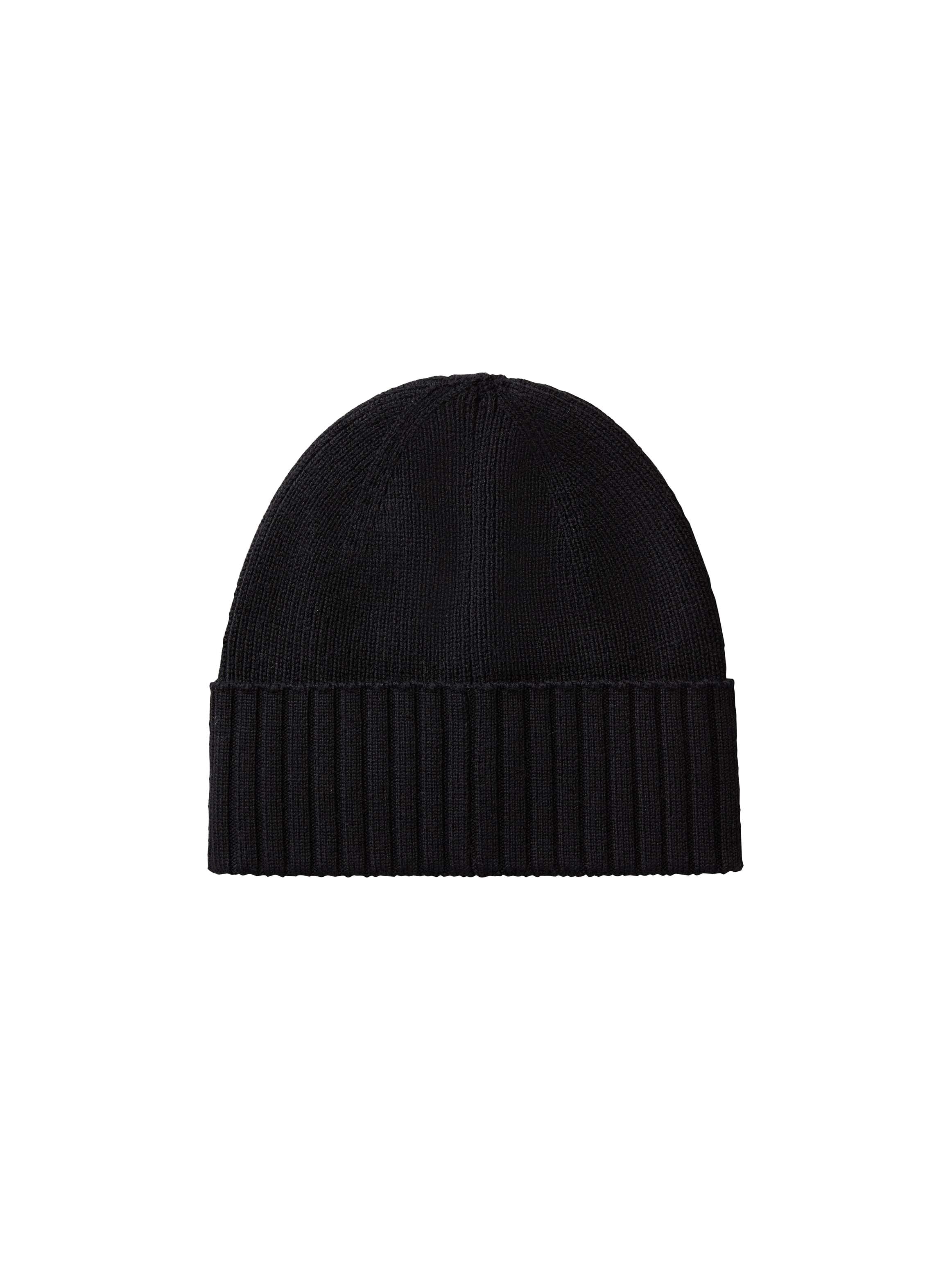 Calvin Klein Jeans Beanie »LEATHER PATCH WOOL BLEND BEANIE« Regular fit mit aufgeschlagenem Saum, Kaschmir-Anteil